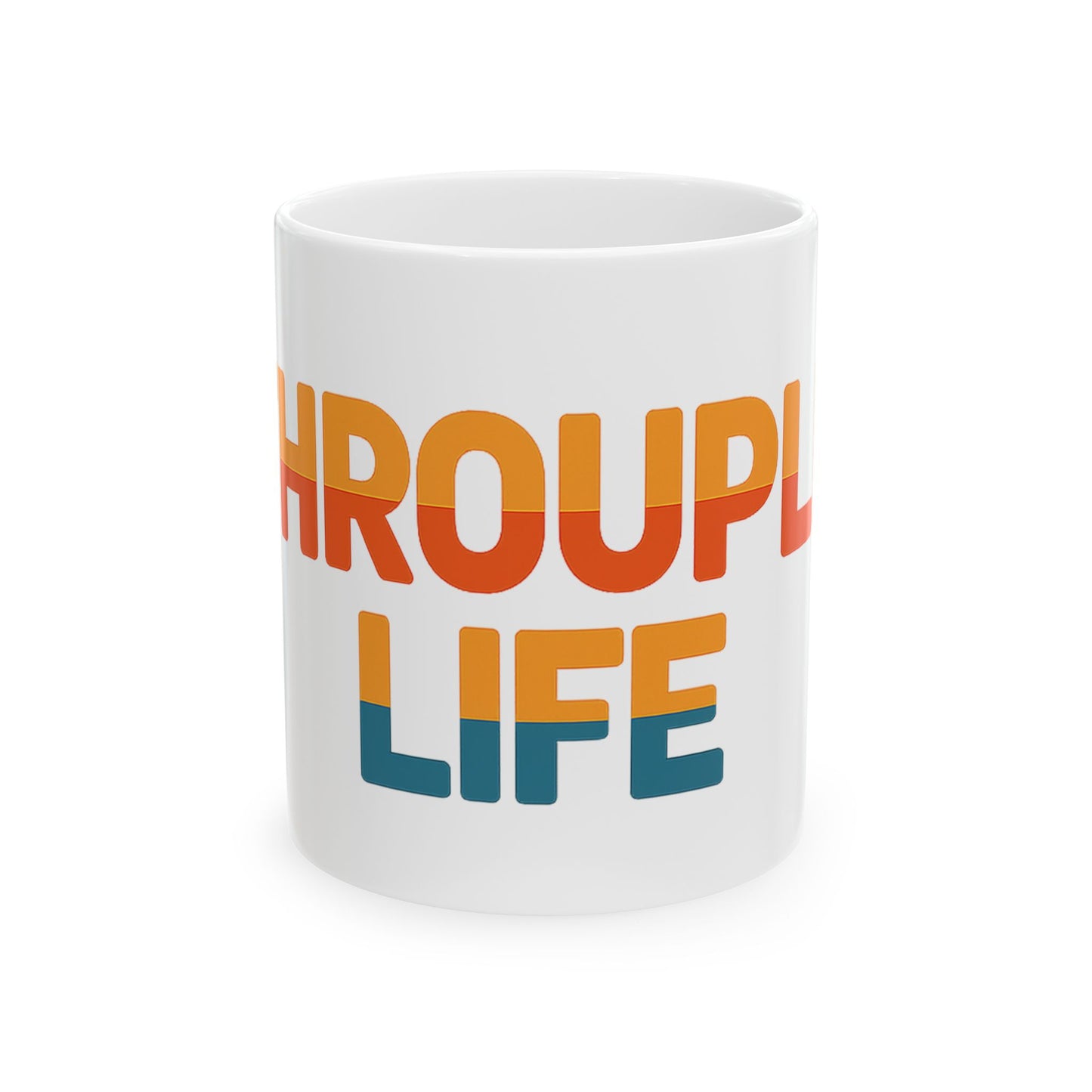 Vibrant Throuple Life Ceramic Mug | Unique Couple Gift, Sunlit Vibes, Coffee Lovers, Ideal for Throuples, Fun Home Decor