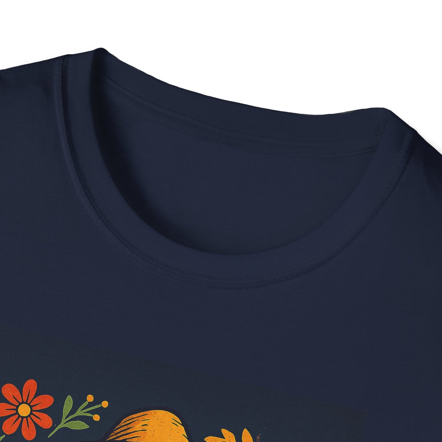 Day of the Dead Guitar Skeleton T-Shirt | Unisex Softstyle T-Shirt | Vibrant Colorful Skeleton