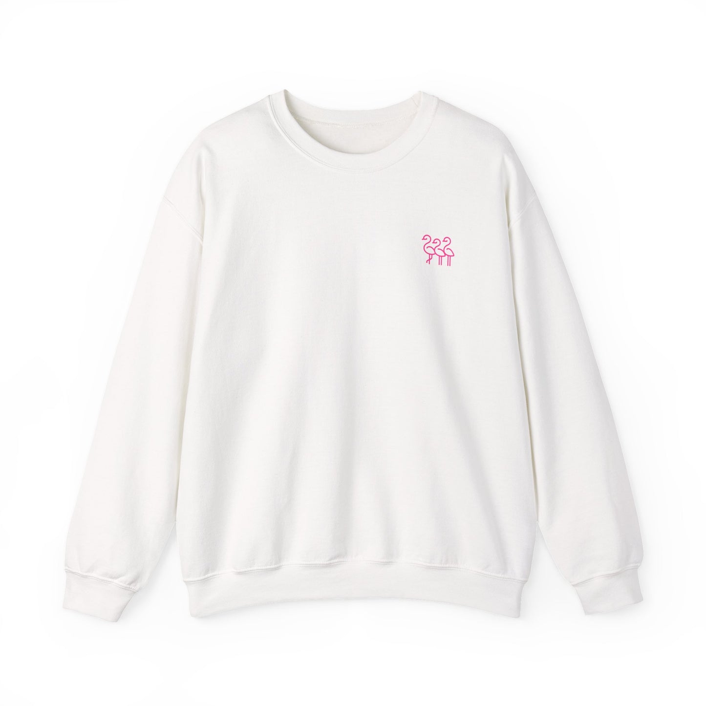 Flamingo Crewneck Sweatshirt, Stylish Casual Wear, Gift for Nature Lovers, Cozy Sweatshirt for Fall, Cute Beach-themed Apparel