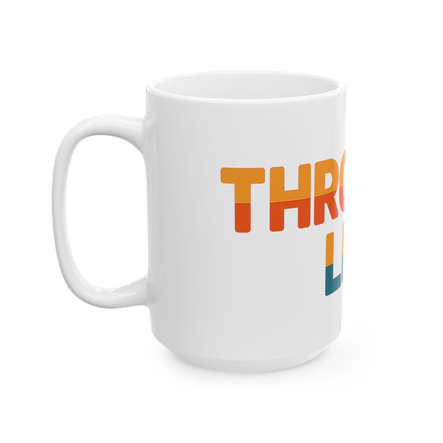 Vibrant Throuple Life Ceramic Mug | Unique Couple Gift, Sunlit Vibes, Coffee Lovers, Ideal for Throuples, Fun Home Decor