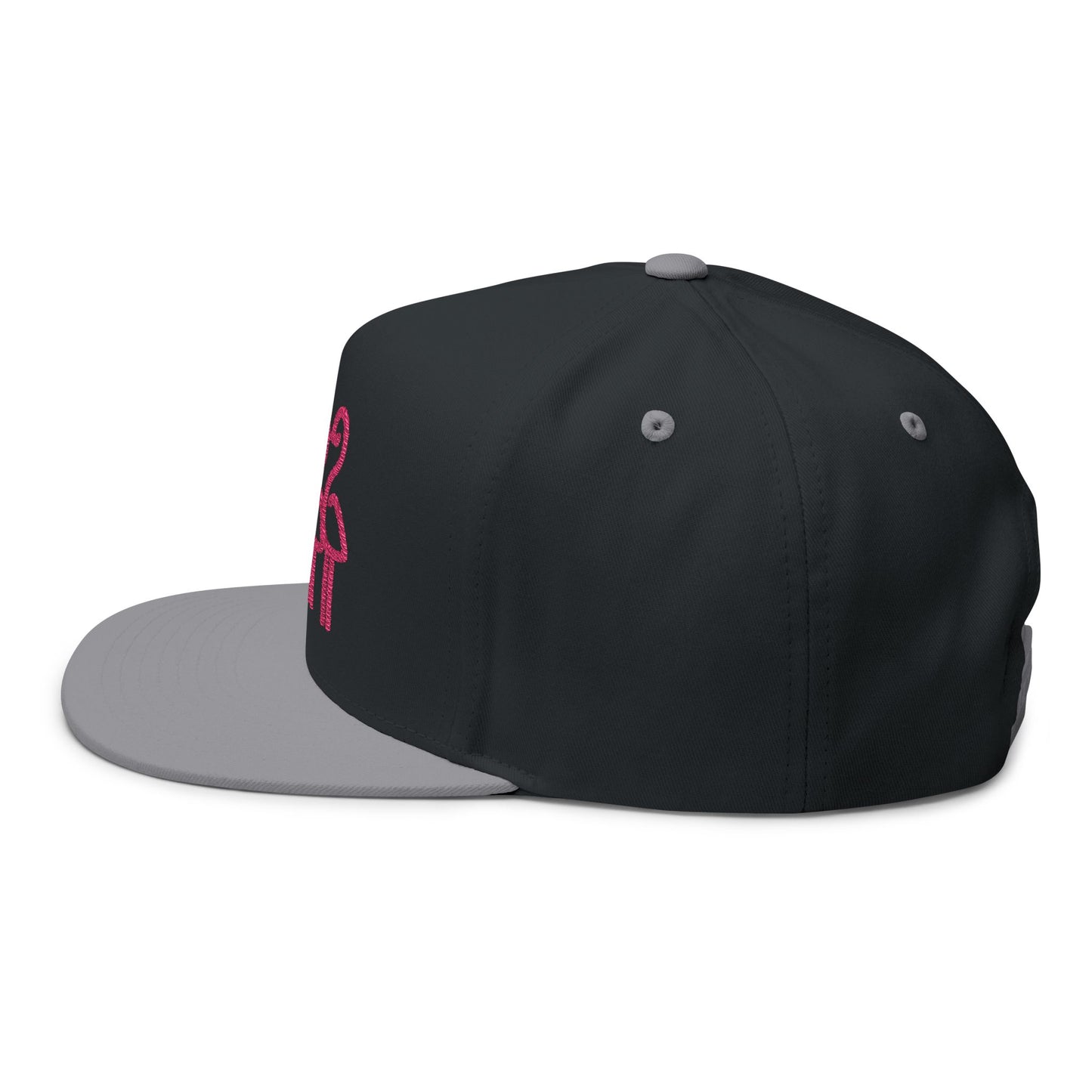 Flamingo Embroidered Flat Bill Cap | Trendy Hat for Summer Fun, Beach Days, Gifts for Her, Fashion Accessory, Outdoor Adventures