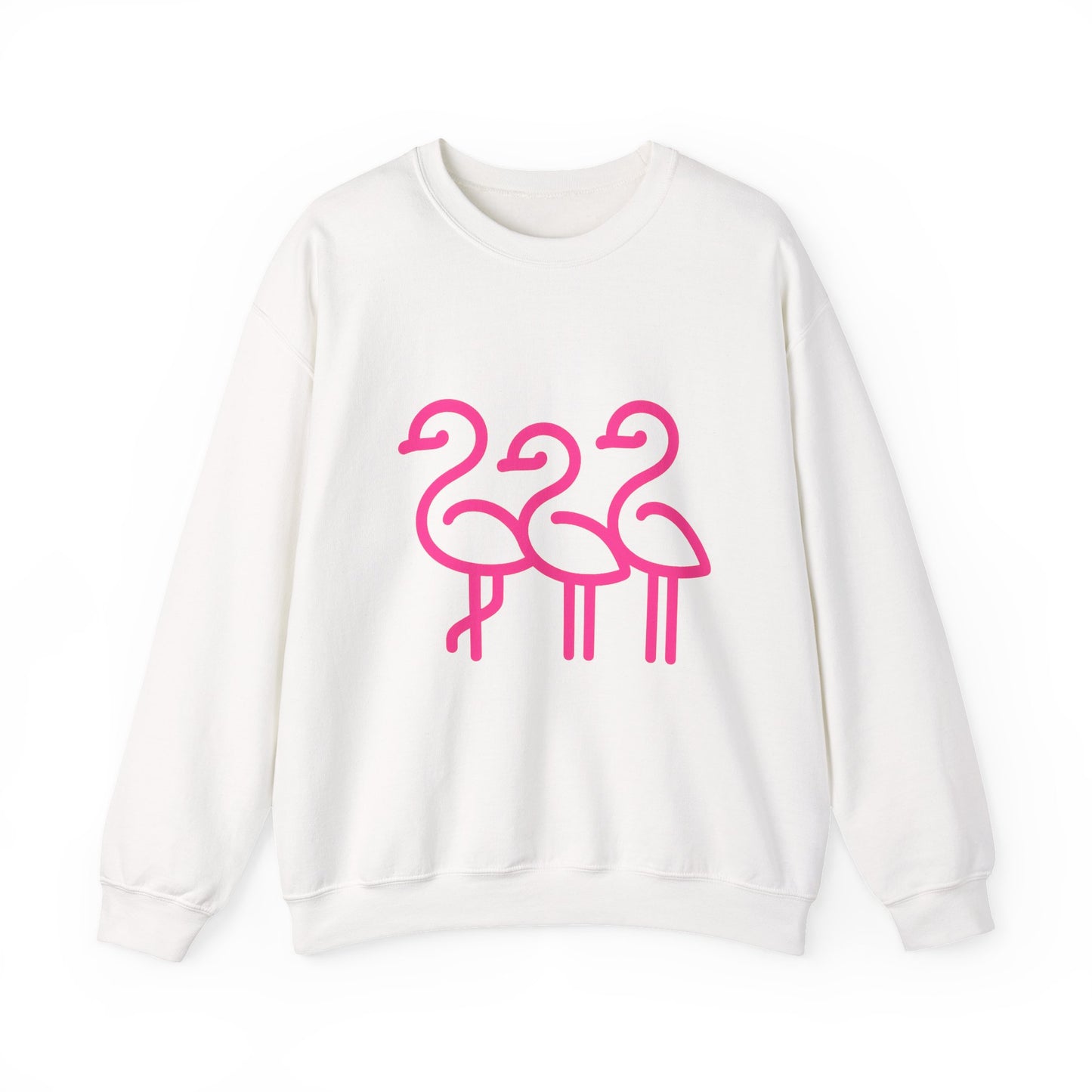 Flamingo Crewneck Sweatshirt, Stylish Casual Wear, Gift for Nature Lovers, Cozy Sweatshirt for Fall, Cute Beach-themed Apparel