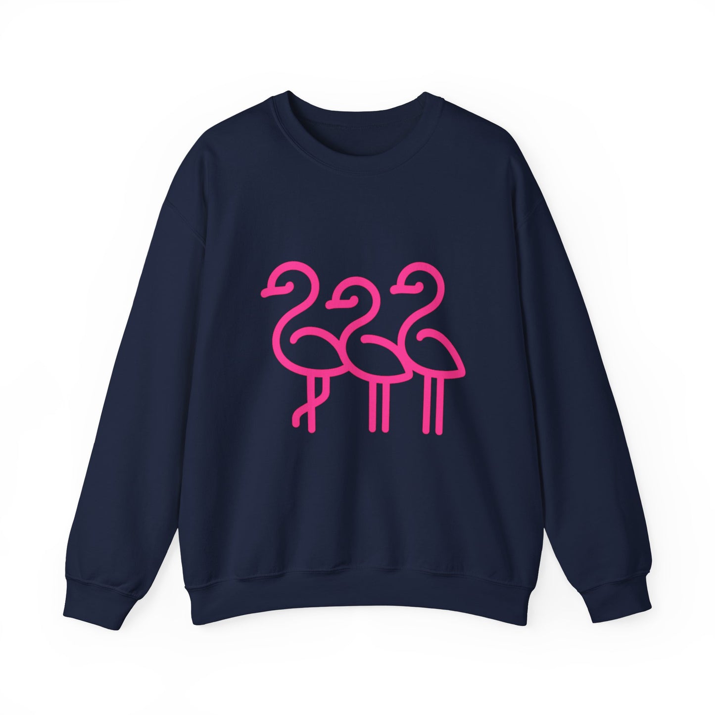 Flamingo Crewneck Sweatshirt, Stylish Casual Wear, Gift for Nature Lovers, Cozy Sweatshirt for Fall, Cute Beach-themed Apparel