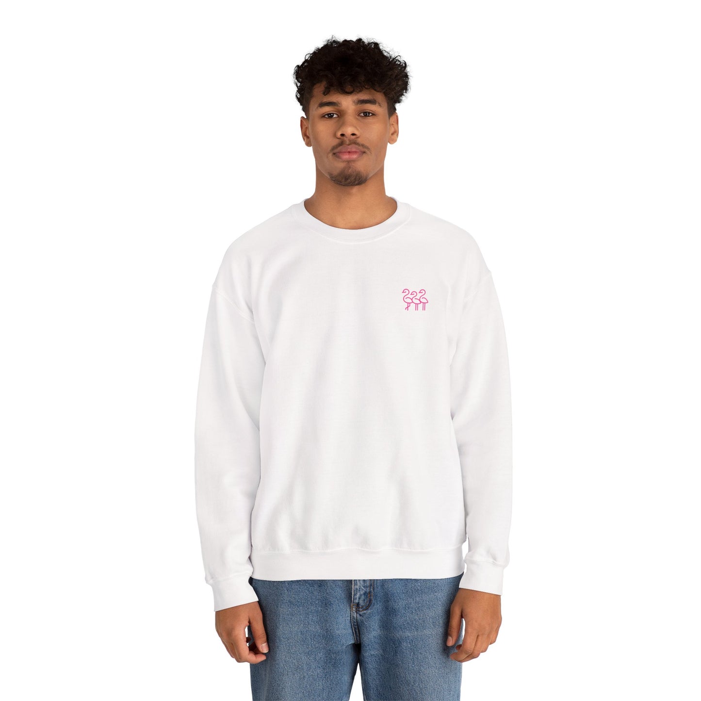Flamingo Crewneck Sweatshirt, Stylish Casual Wear, Gift for Nature Lovers, Cozy Sweatshirt for Fall, Cute Beach-themed Apparel