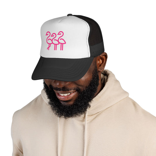 Vibrant Flamingo Trucker Cap | Fun Outdoor Accessory, Beach Wear, Summer Party Gear, Gift for Nature Lovers, Cute Sun Hat