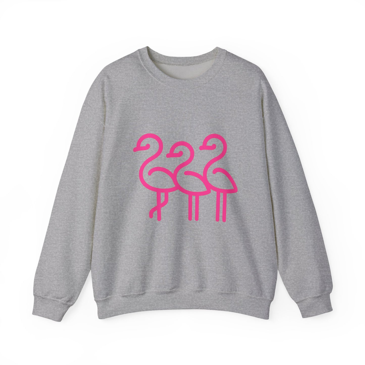 Flamingo Crewneck Sweatshirt, Stylish Casual Wear, Gift for Nature Lovers, Cozy Sweatshirt for Fall, Cute Beach-themed Apparel