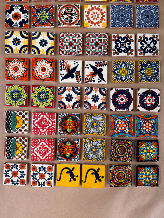 ✨ Mexican Tile Magnet Set – 1, 3, 4, 9, or 12 Pack
