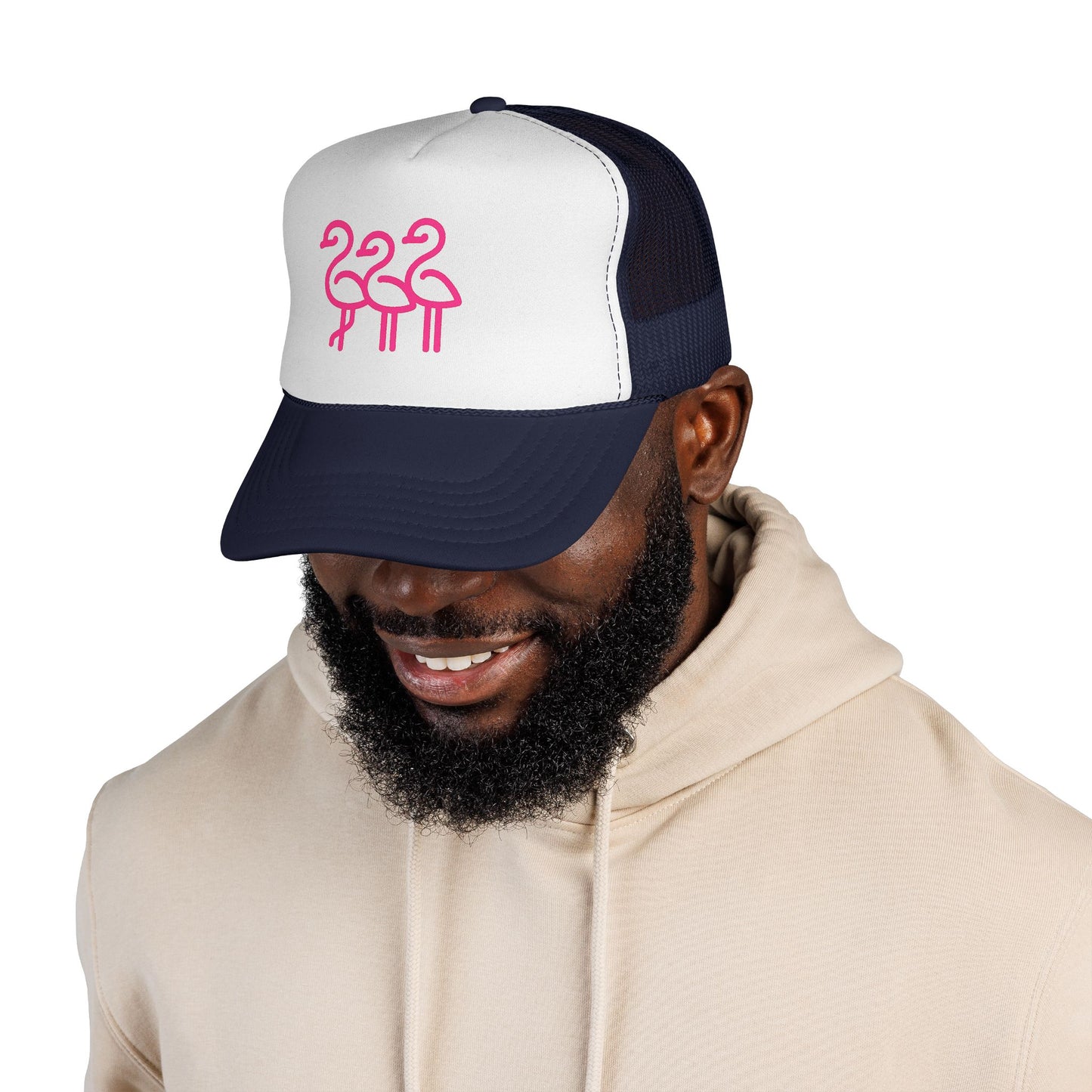 Vibrant Flamingo Trucker Cap | Fun Outdoor Accessory, Beach Wear, Summer Party Gear, Gift for Nature Lovers, Cute Sun Hat