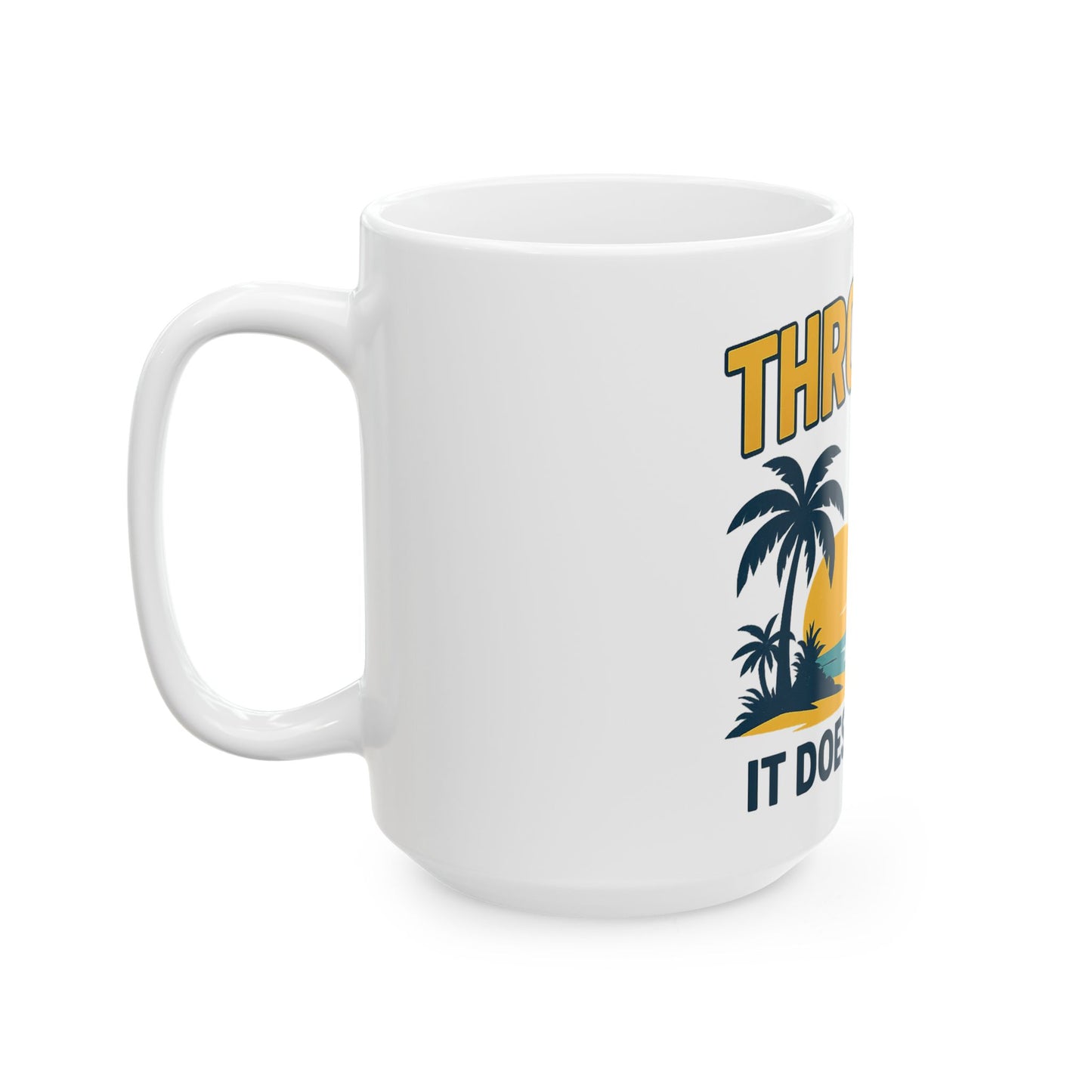 Vibrant Throuple Life Ceramic Mug | Unique Gift, Sunlit Vibes, Coffee Lovers, Ideal for Throuples, Fun Home Decor