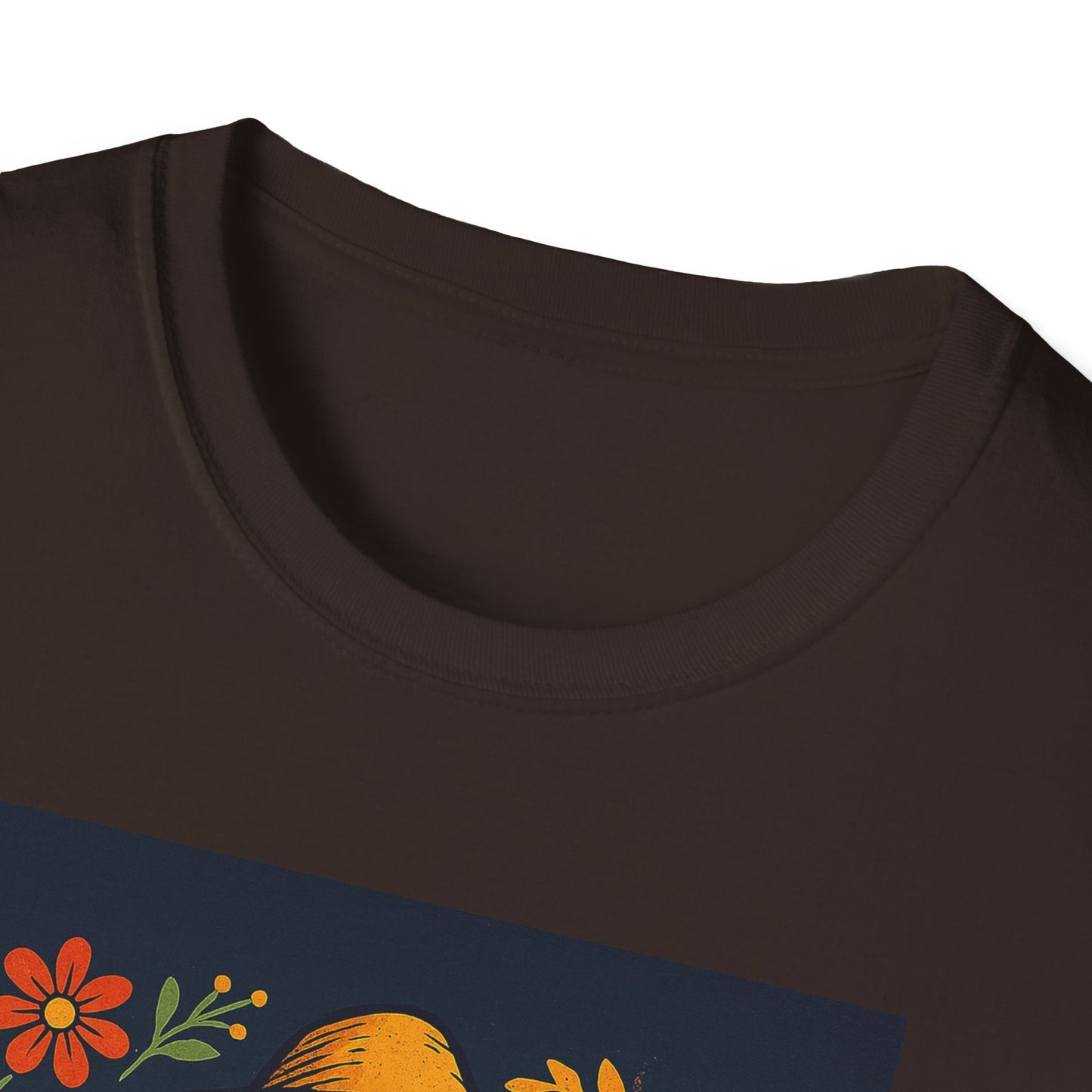 Day of the Dead Guitar Skeleton T-Shirt | Unisex Softstyle T-Shirt | Vibrant Colorful Skeleton