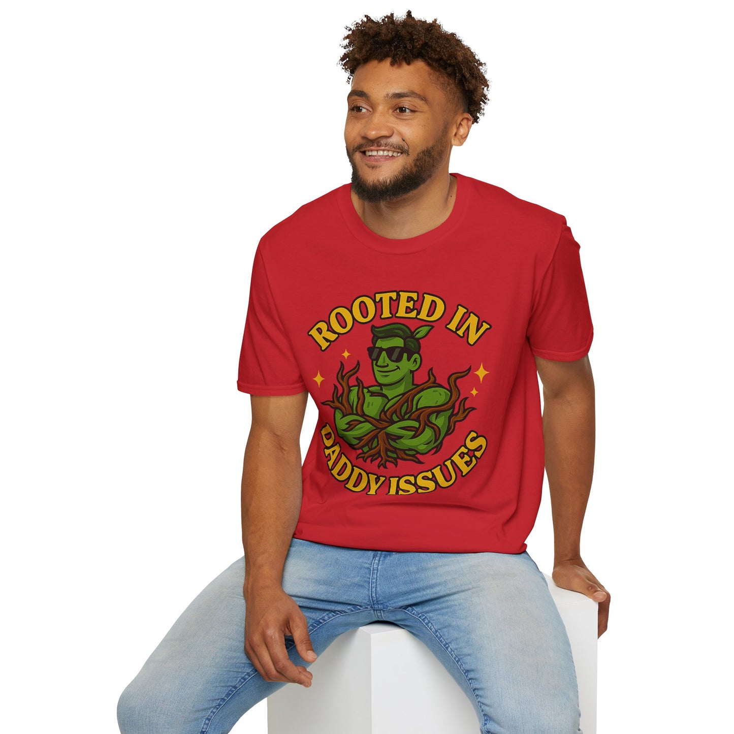 Softstyle Graphic T-Shirt | Rooted In Daddy Issues T-Shirt | Men's T-Shirt Plant Lover