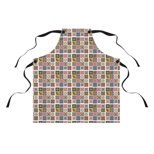 Colorful Vintage Pattern Apron, Unique Apron for Baking, Cooking Gift, Fun Kitchen Accessory, Perfect for Housewarming and Holidays
