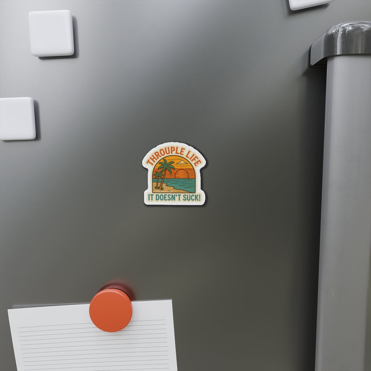 Throuple Life It Doesn't Suck Magnet | Queer Vinyl Sticker | San Diego Beach | LGBTQ+ Pride | Funny Relationship Decal