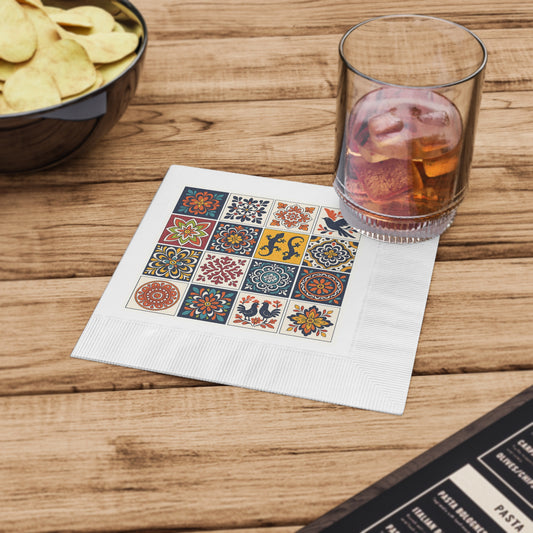 Boho Decorative Cocktail Napkins, Bohemian Table Decor, Party Supplies, Colorful Floral Napkins, Elegant Dinner Party Decorations