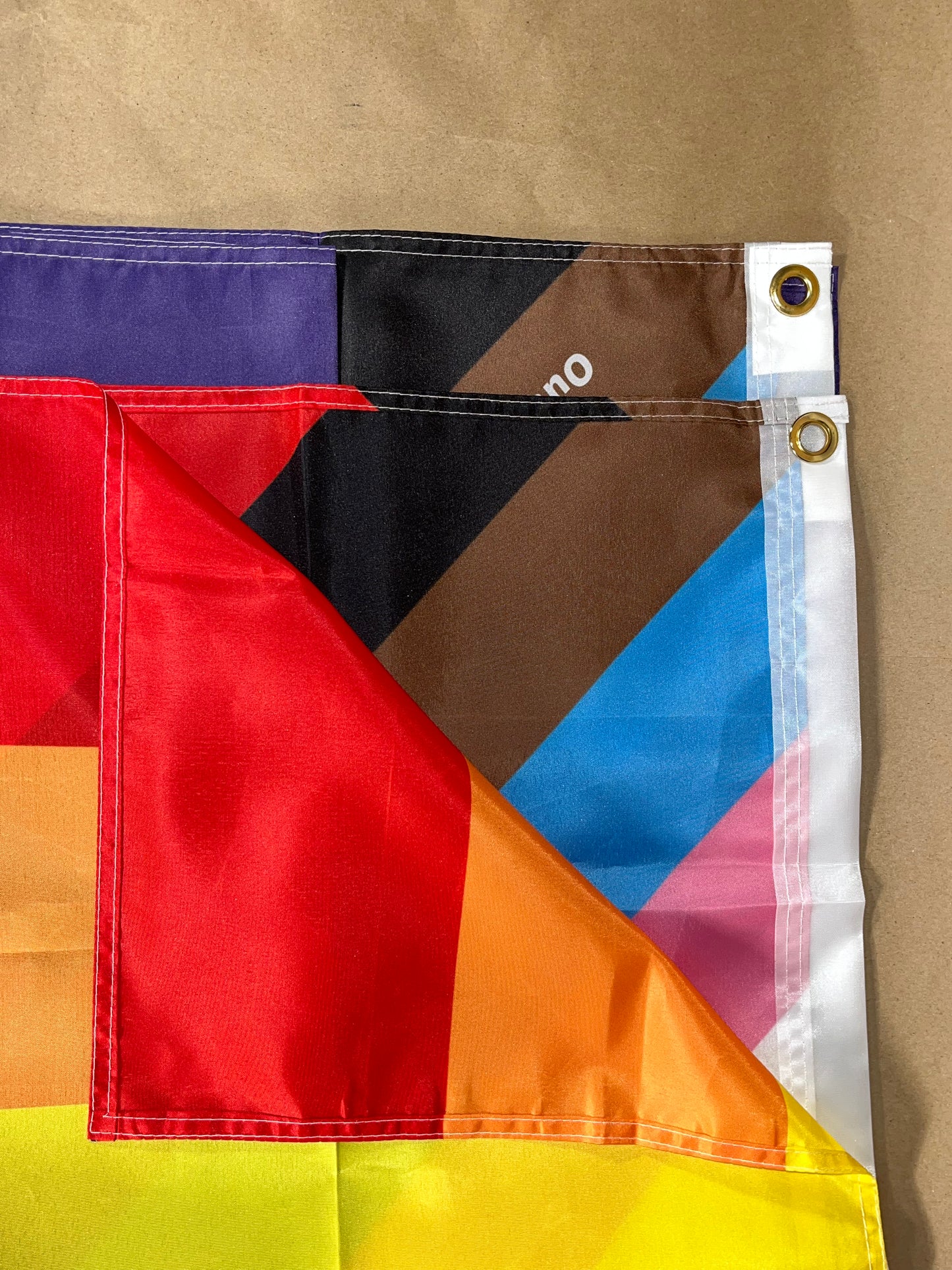 Progressive Pride Flag – 3ft x 5ft Fabric with Grommets – LGBTQ Inclusive Festival Display