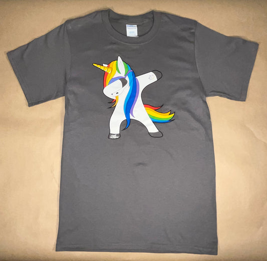 OATF® Proud Dabbing Unicorn Adult Shirt OG – LGBTQ Pride Graphic Tee – Sizes S to 5XL
