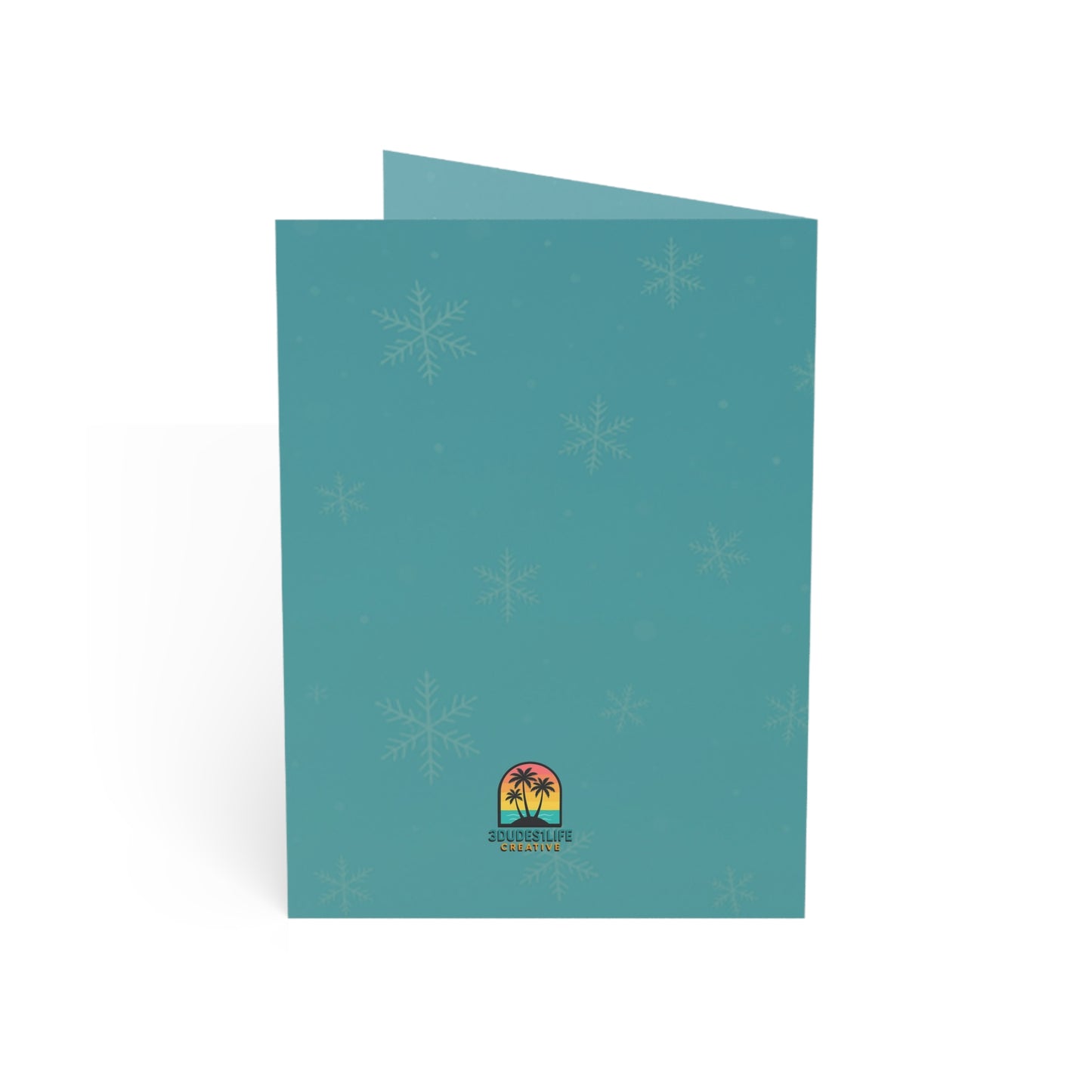 Season's Greetings Holiday Lights Greeting Card | Blank Inside Holiday Card | Throuple Christmas Card
