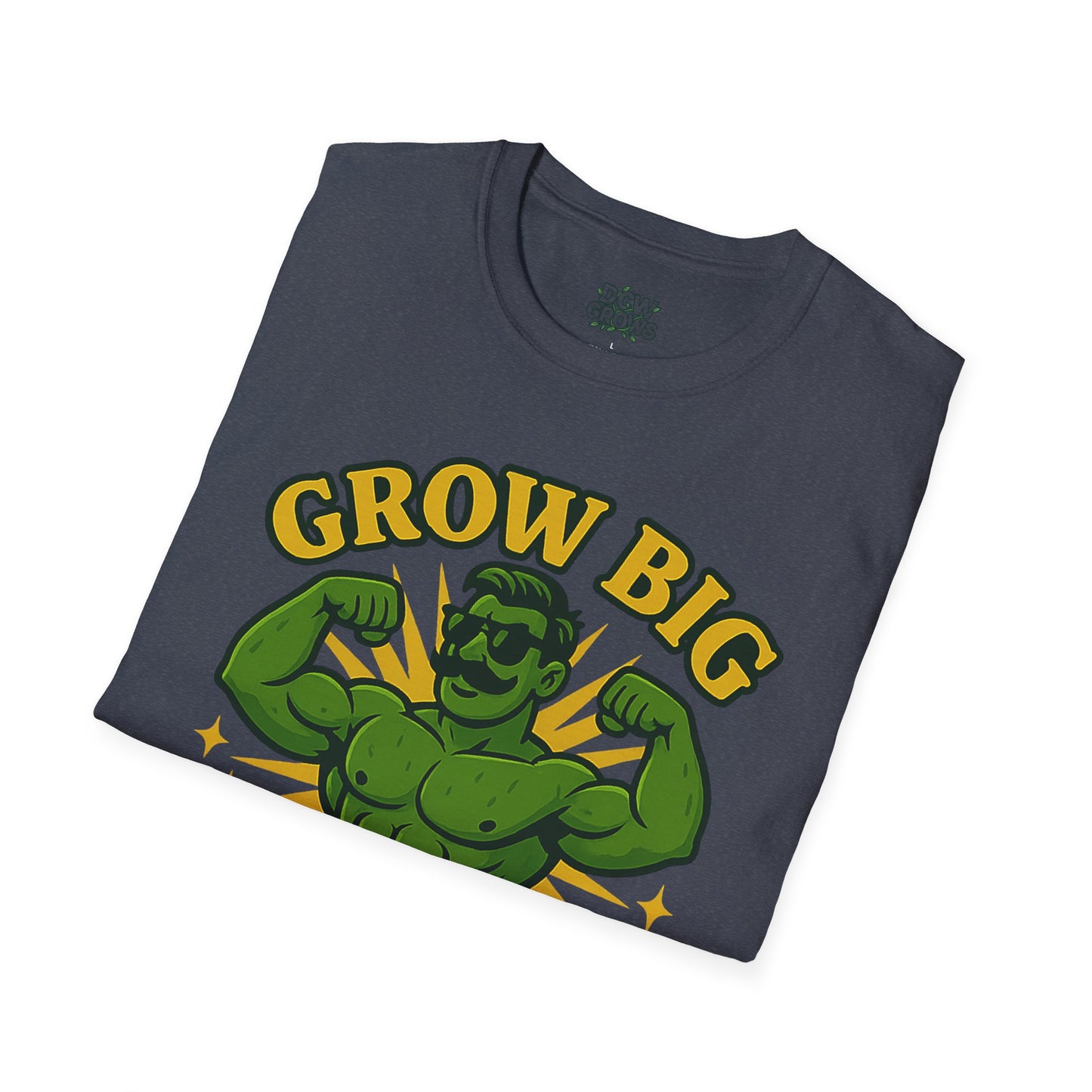 Grow Big or Go Home Plant Monster T-Shirt | Muscle Succulent Graphic Tee | Men's T-Shirt Plant Lover