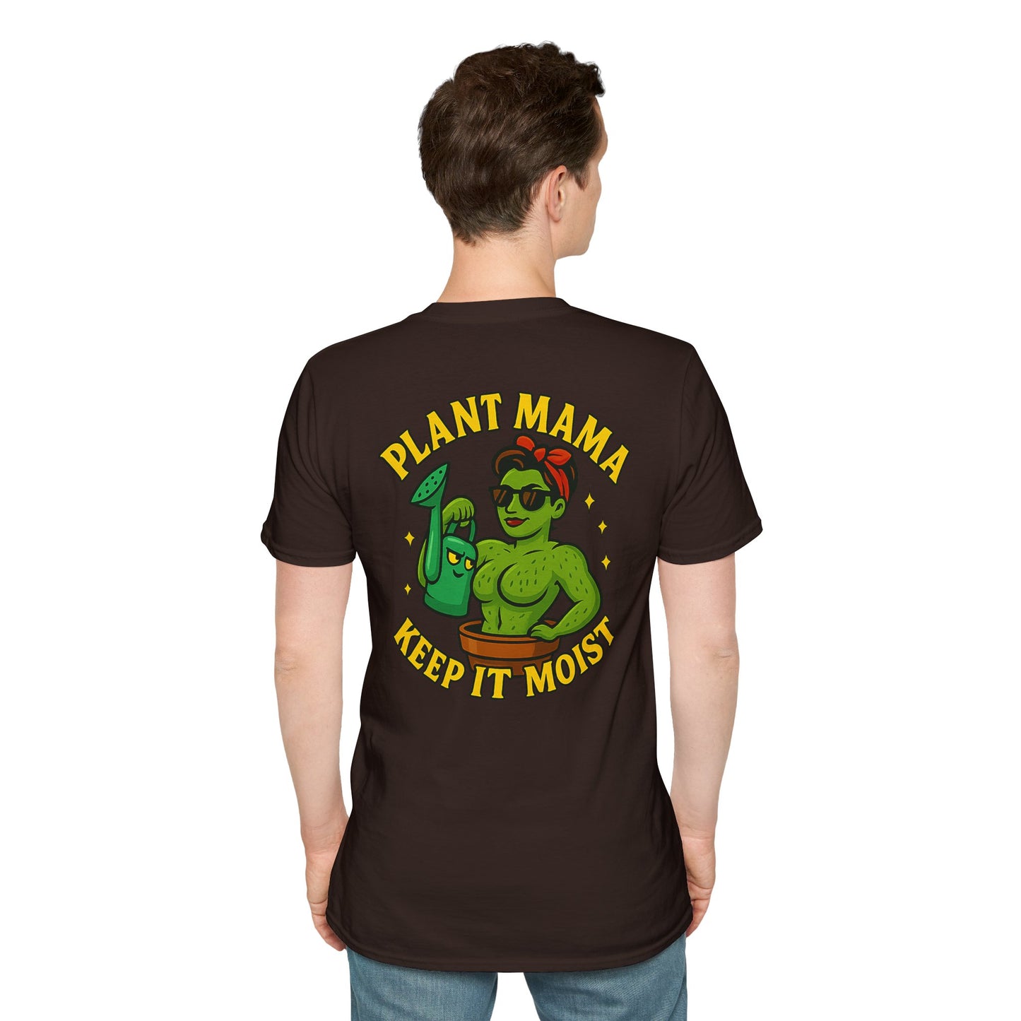 Plant Mama Keep It Moist T-Shirt | Plant Lover Graphic Tee | Women's T-Shirt Plant Lover Funny 2 Sided
