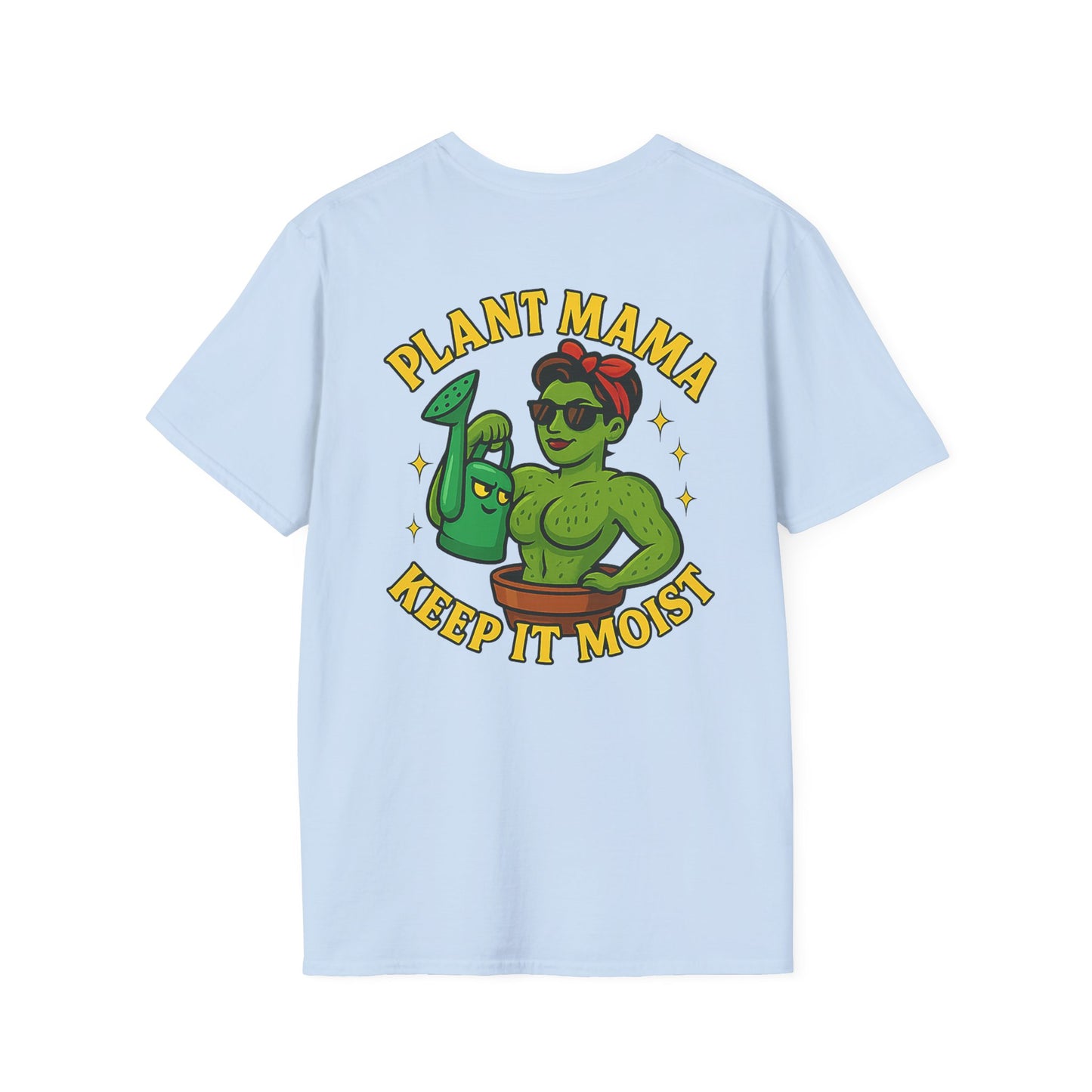 Plant Mama Keep It Moist T-Shirt | Plant Lover Graphic Tee | Women's T-Shirt Plant Lover Funny 2 Sided