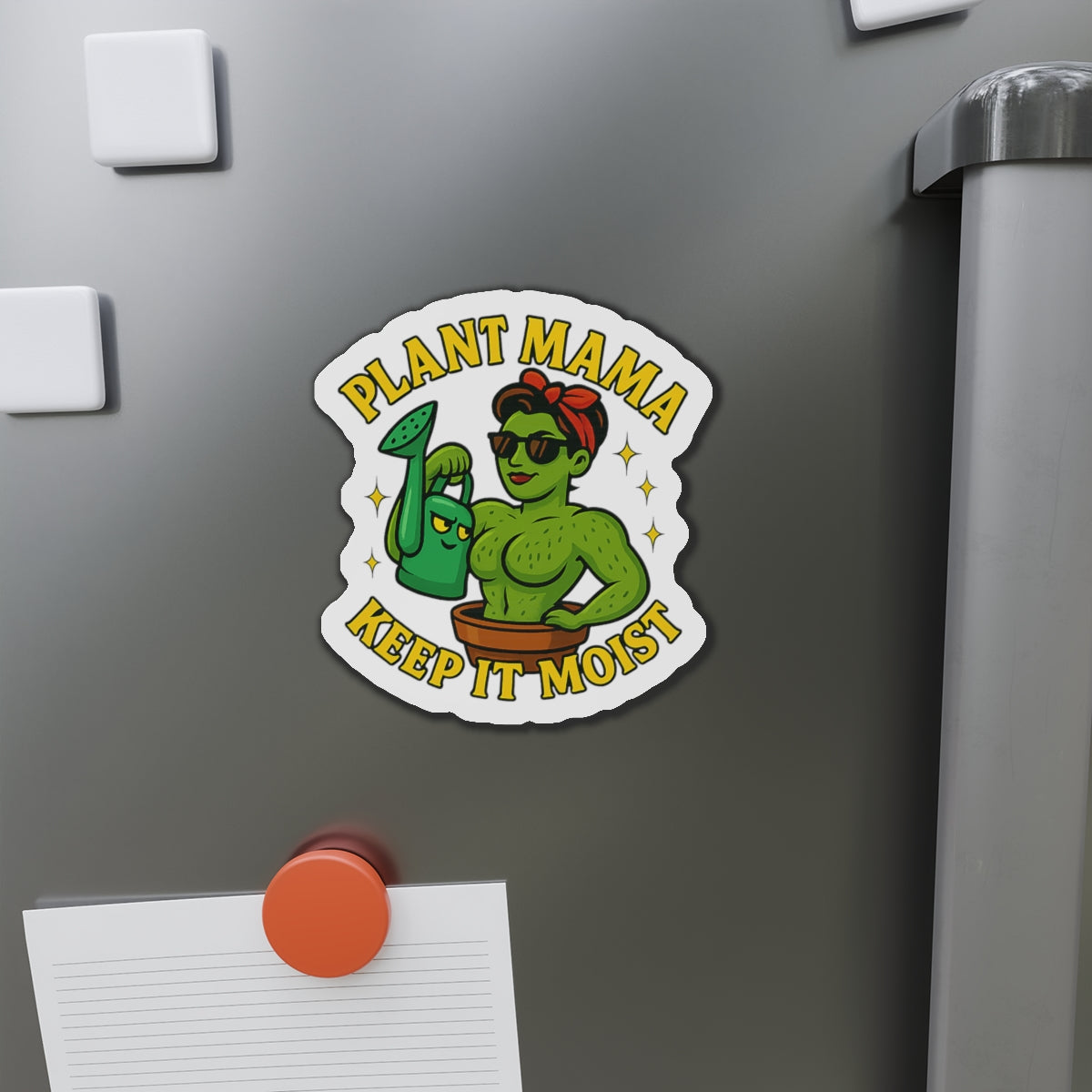 Plant Mama Keep It Moist Die-Cut Magnet | Plant Lover Magnet | Funny Magnet for Plant Lovers