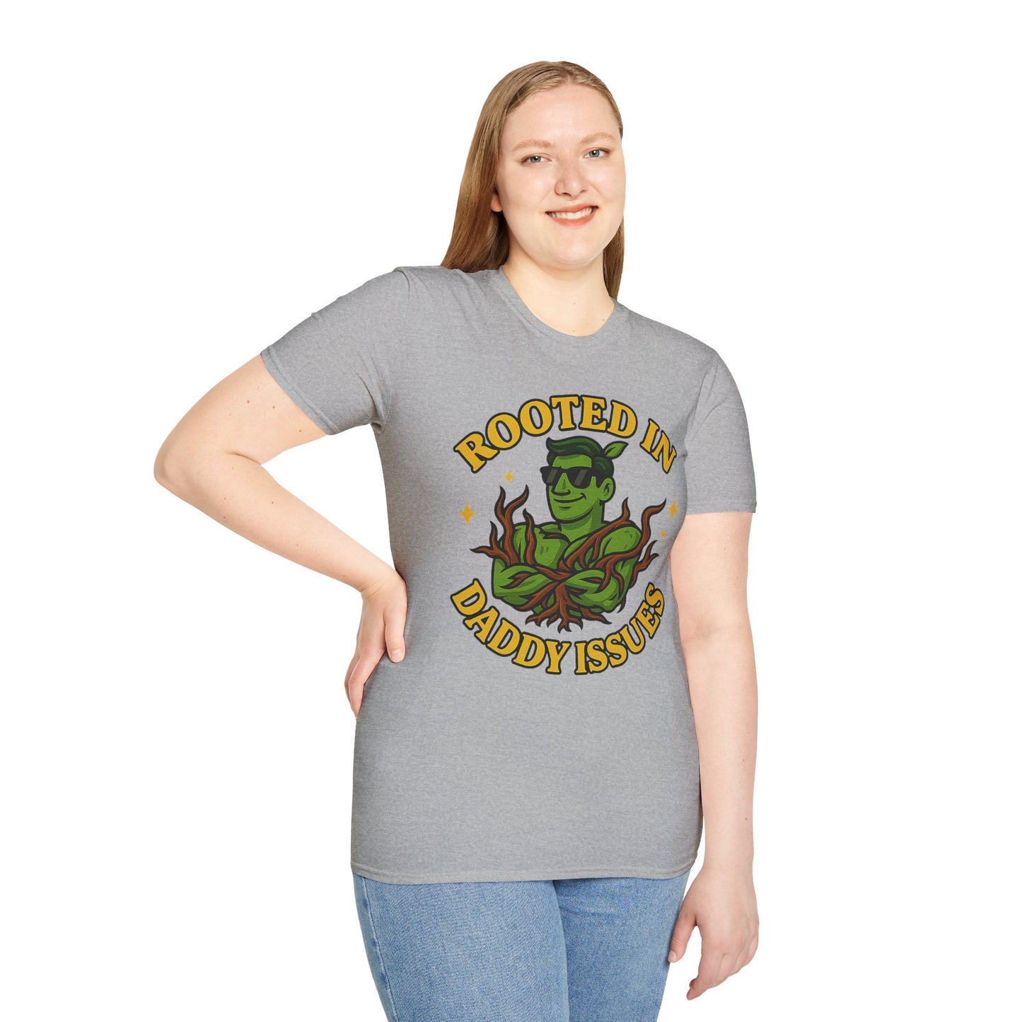 Softstyle Graphic T-Shirt | Rooted In Daddy Issues T-Shirt | Men's T-Shirt Plant Lover