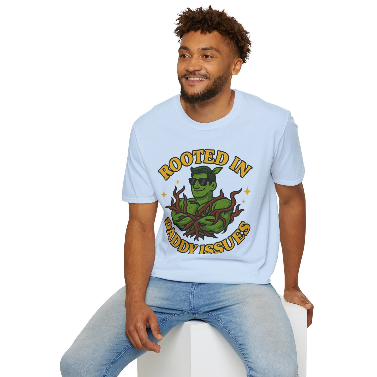 Softstyle Graphic T-Shirt | Rooted In Daddy Issues T-Shirt | Men's T-Shirt Plant Lover