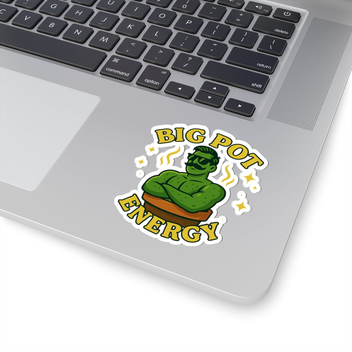 Big Pot Energy sticker | Plant Pot Character kiss-cut sticker | Funny Sticker for Plant Lovers