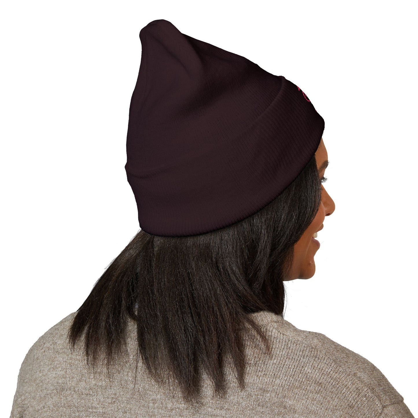 Pink Flamingo Trio Soft Beanie | Cuffed Embroidered Beanie | Throuple Gift Ideas