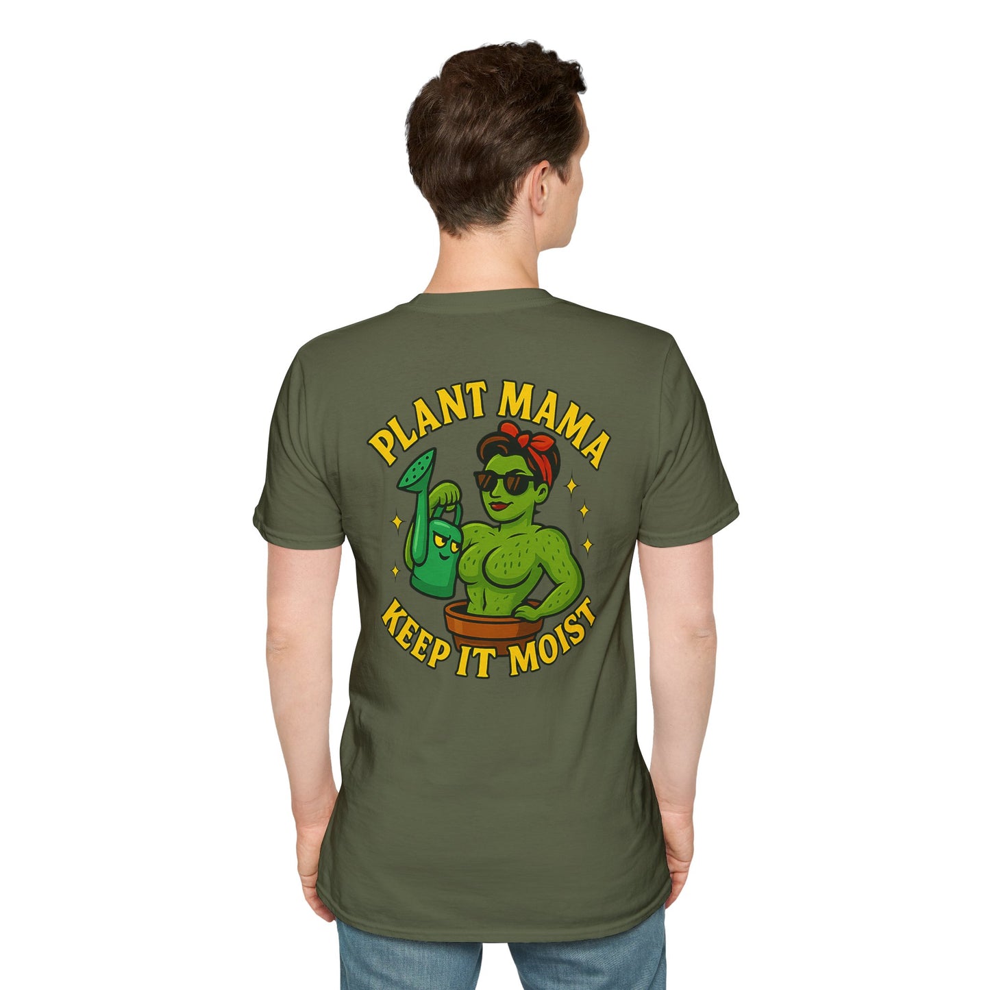 Plant Mama Keep It Moist T-Shirt | Plant Lover Graphic Tee | Women's T-Shirt Plant Lover Funny 2 Sided