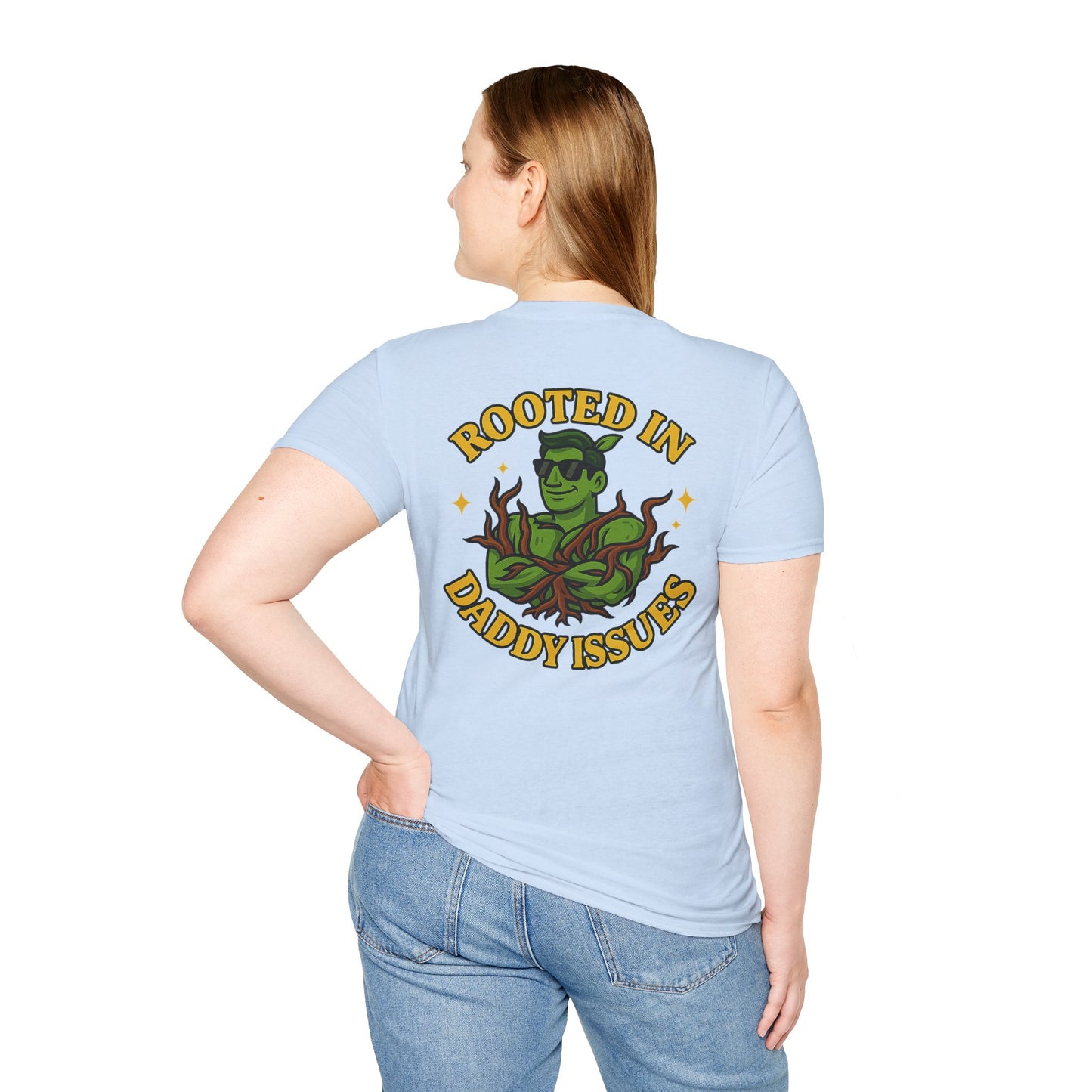 Rooted in Daddy Issues T-Shirt | Plant Monster Graphic Tee | Men's T-Shirt Plant Lover Funny 2 Sided