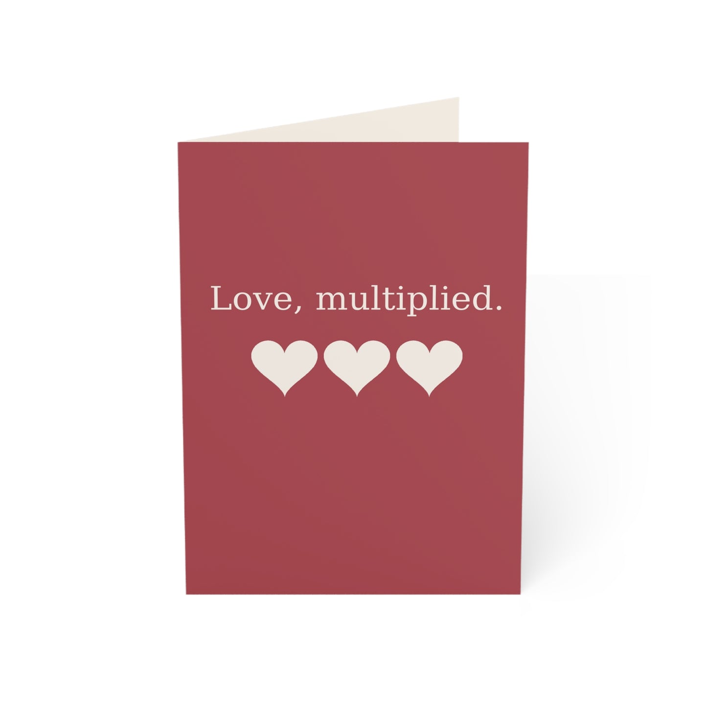 Love, multiplied cards Greeting Card | Romantic heart note | Throuple Valentine's Day Card