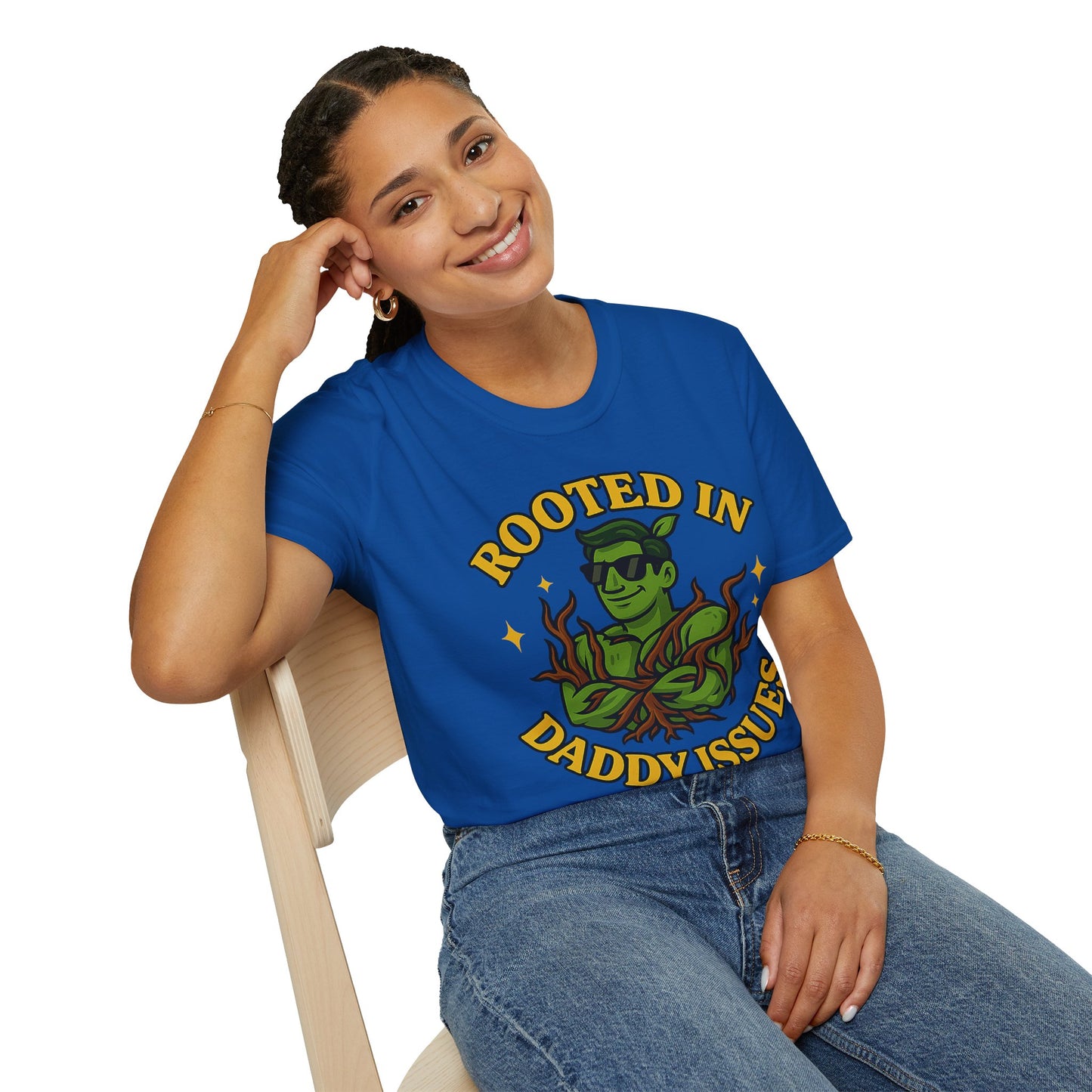 Softstyle Graphic T-Shirt | Rooted In Daddy Issues T-Shirt | Men's T-Shirt Plant Lover