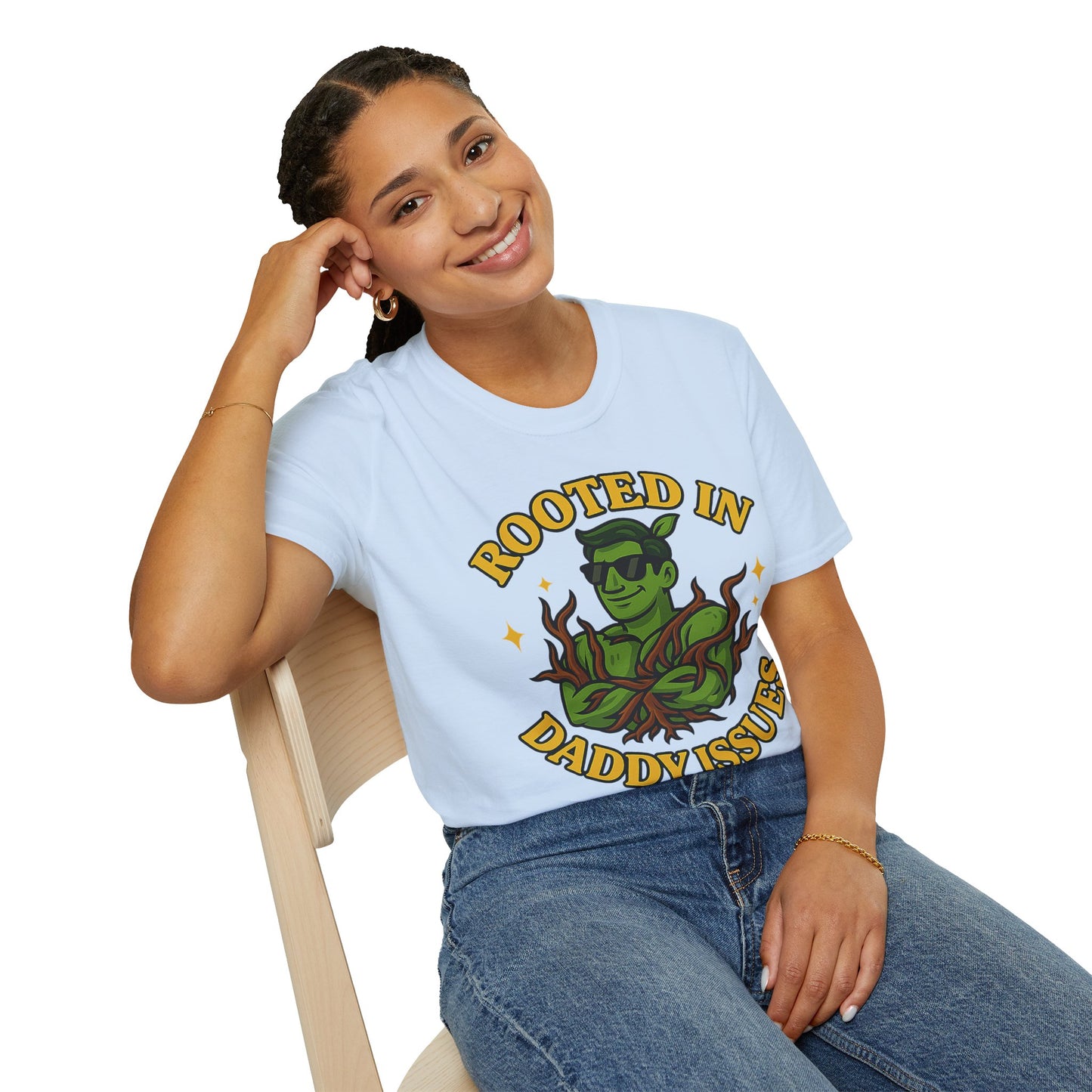 Softstyle Graphic T-Shirt | Rooted In Daddy Issues T-Shirt | Men's T-Shirt Plant Lover
