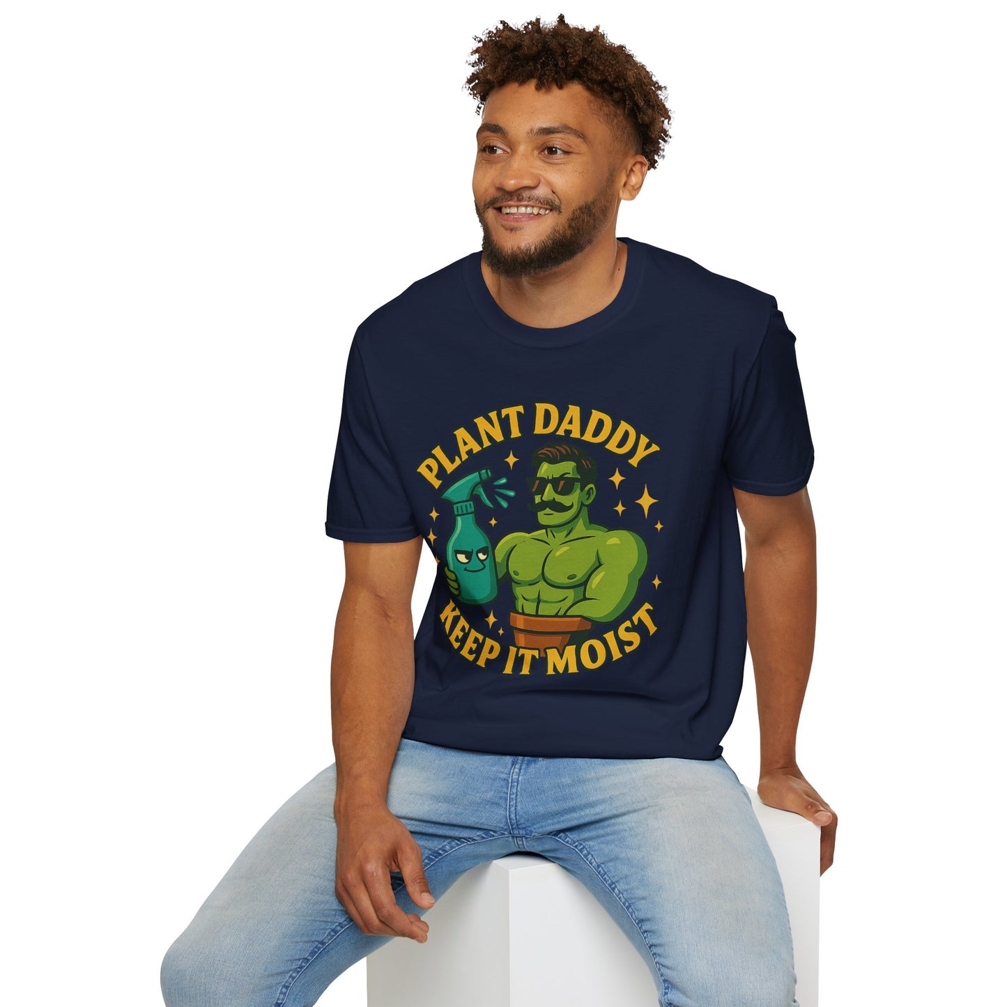Plant Daddy Keep It Moist T-Shirt | Plant Lover Graphic Tee | Men's T-Shirt Plant Lover