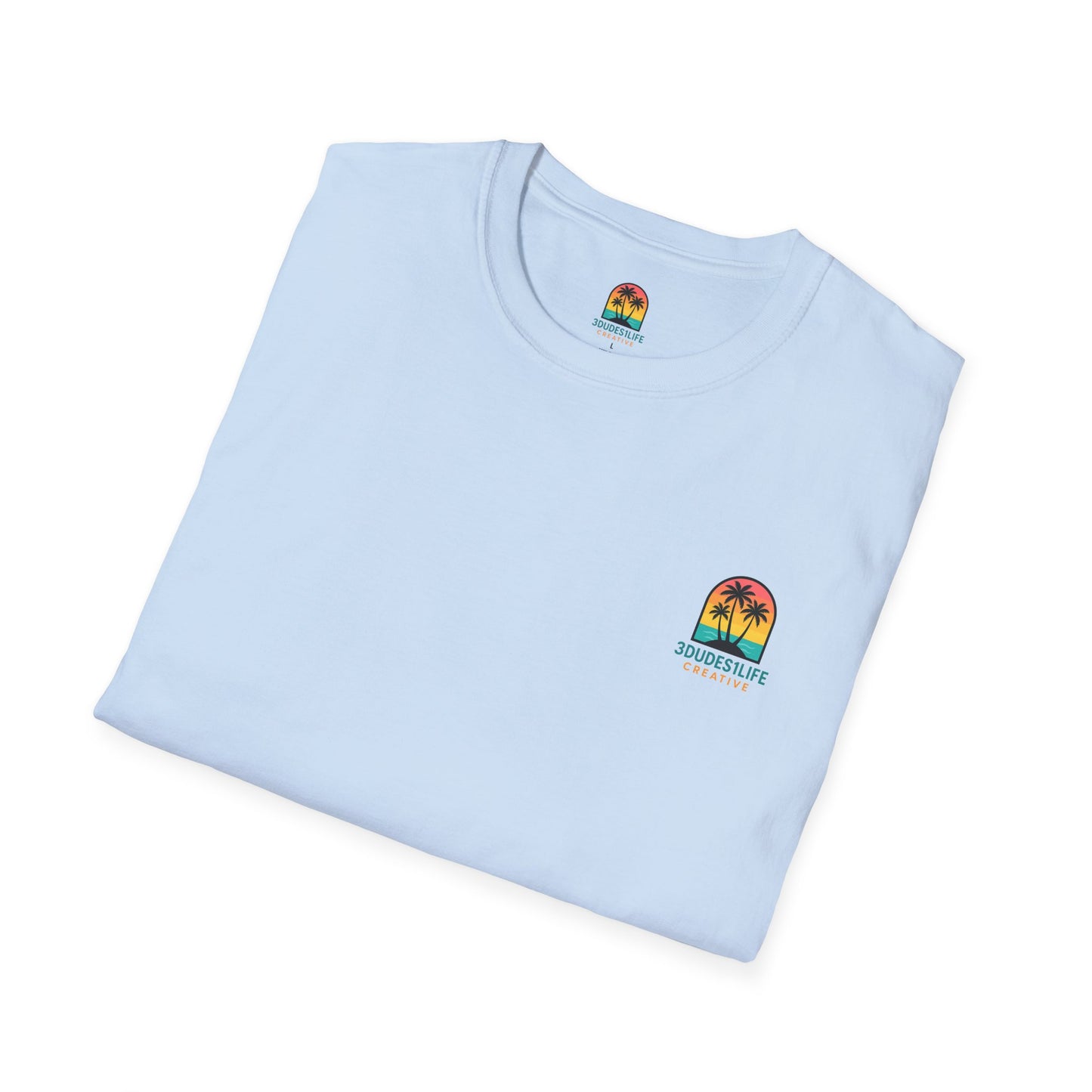 Sunset Palm Trees T-Shirt | Tropical Island Sunset Tee | Throuple Tee Shirt