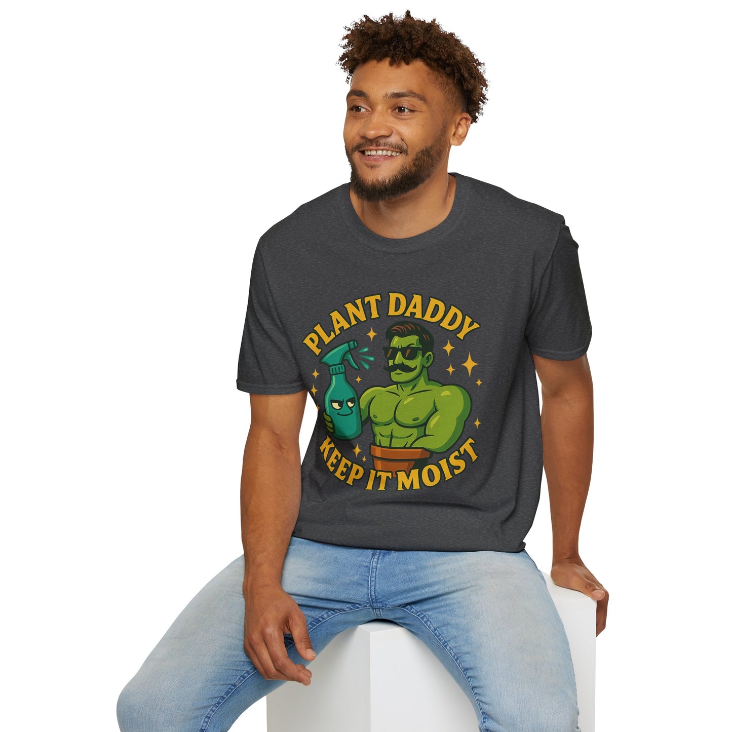 Plant Daddy Keep It Moist T-Shirt | Plant Lover Graphic Tee | Men's T-Shirt Plant Lover
