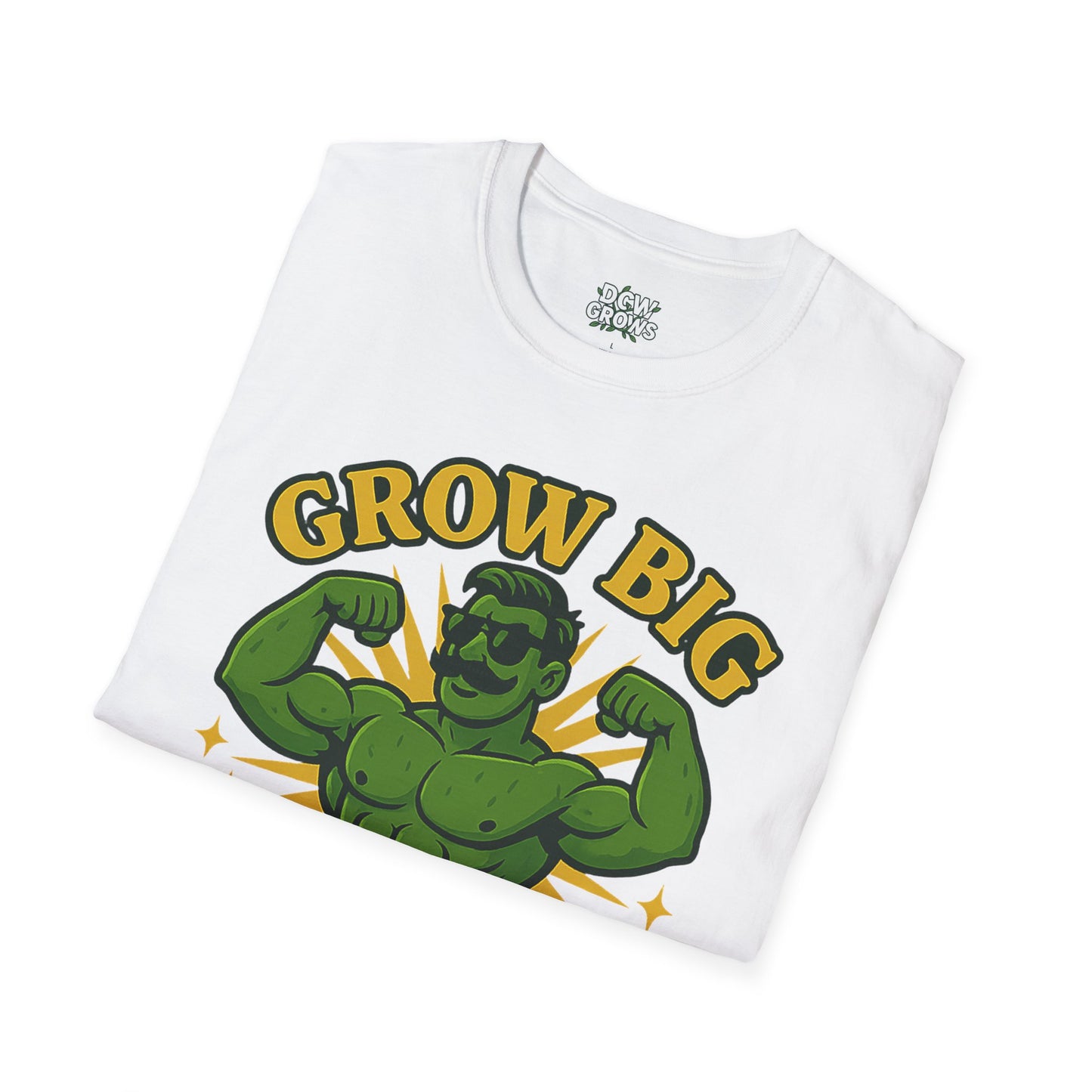 Grow Big or Go Home Plant Monster T-Shirt | Muscle Succulent Graphic Tee | Men's T-Shirt Plant Lover