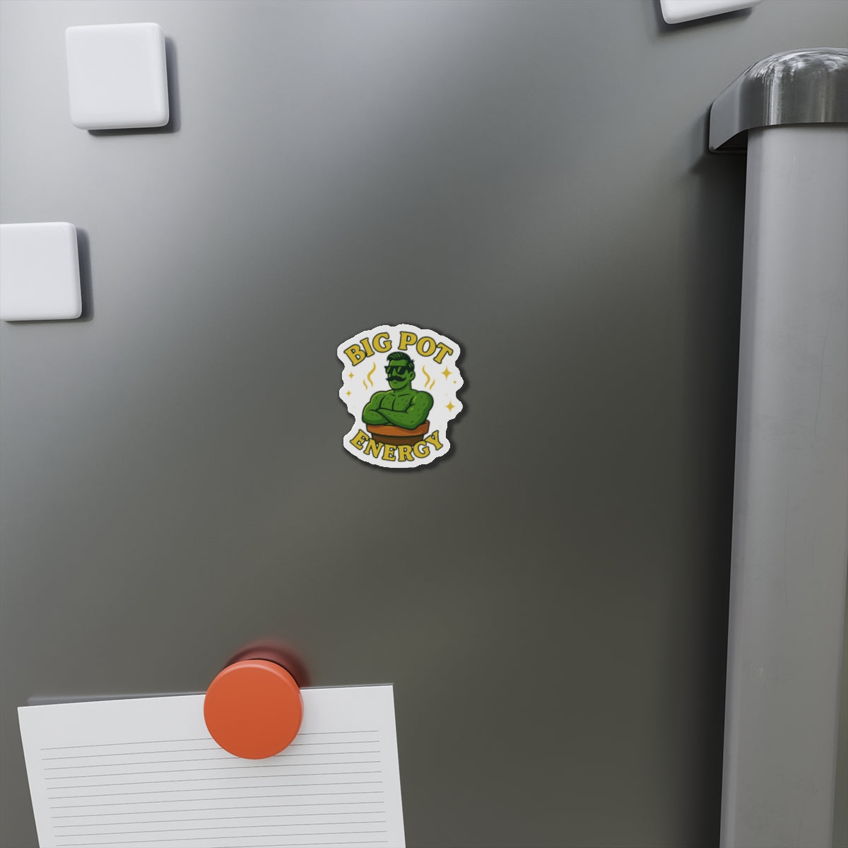 Big Pot Energy Die-Cut Magnet | Funny Plant Person Magnet | Funny Magnet for Plant Lovers