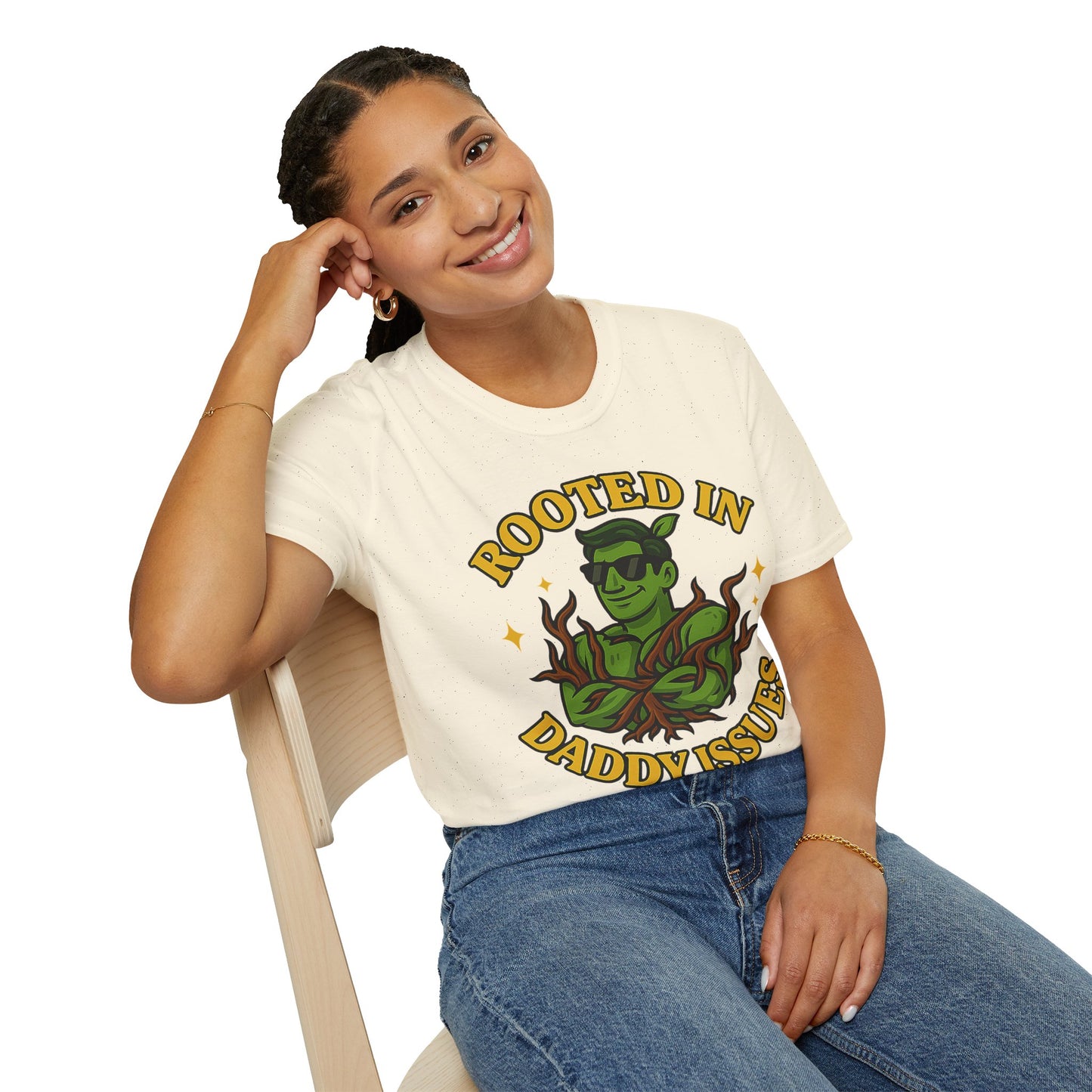 Softstyle Graphic T-Shirt | Rooted In Daddy Issues T-Shirt | Men's T-Shirt Plant Lover