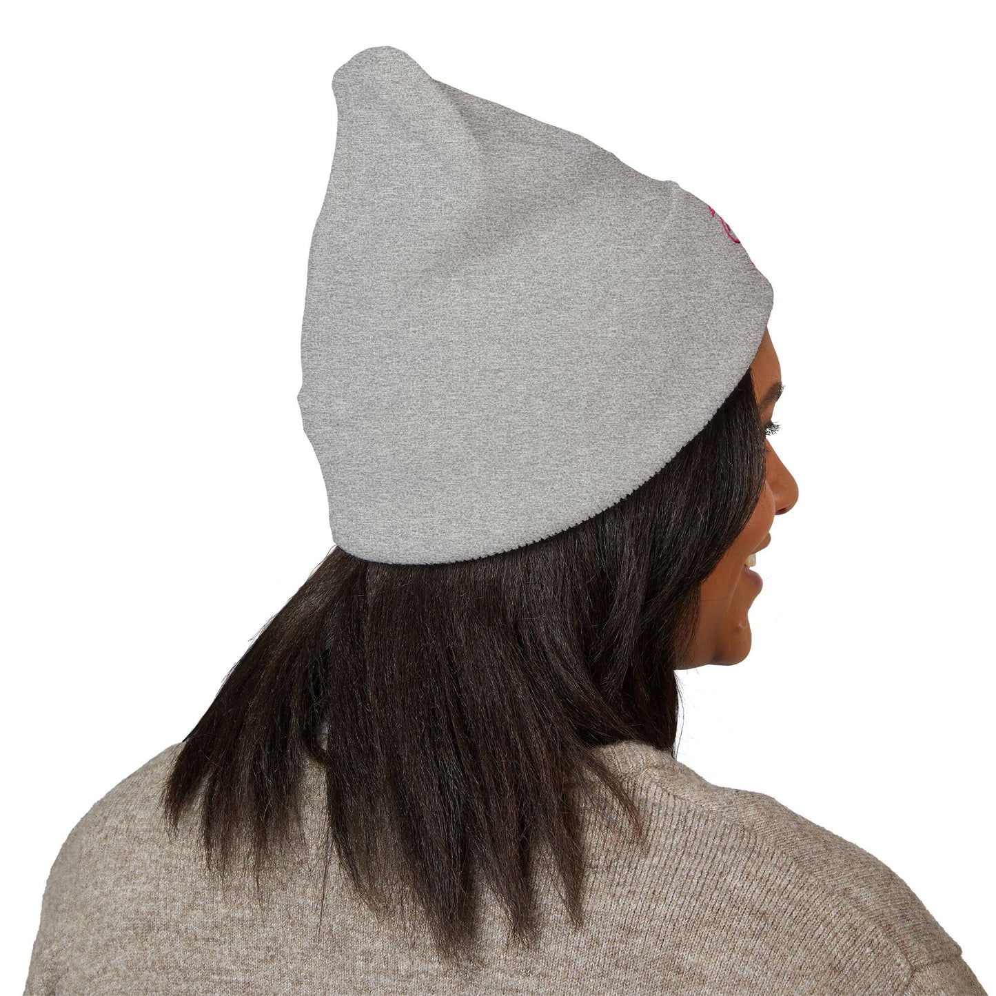 Pink Flamingo Trio Soft Beanie | Cuffed Embroidered Beanie | Throuple Gift Ideas