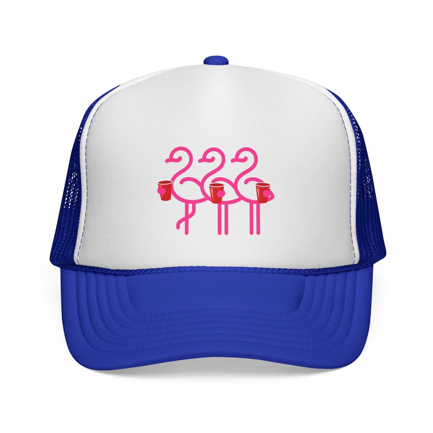 Pink Flamingo Trio Trucker | Fun Throuple Life Hat