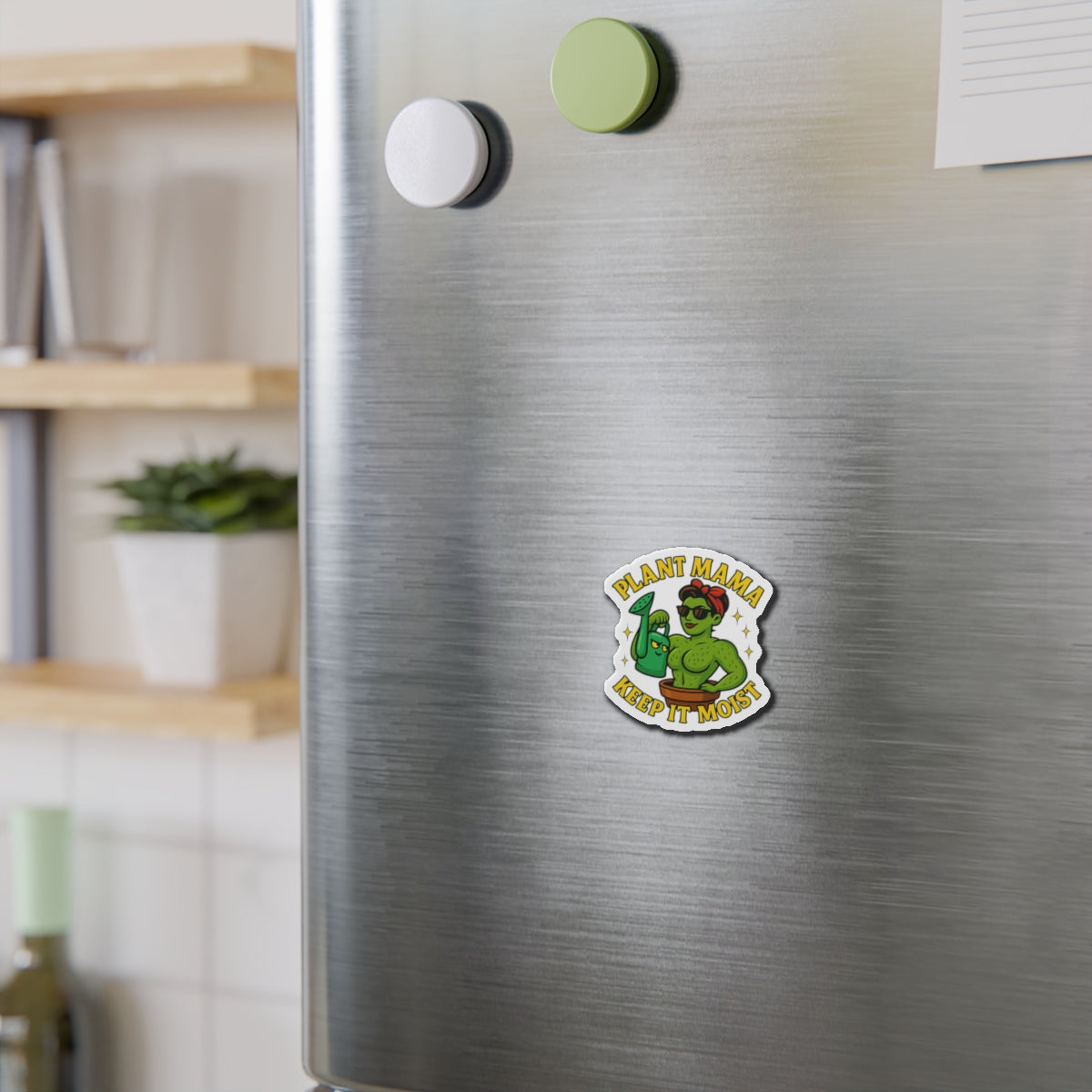Plant Mama Keep It Moist Die-Cut Magnet | Plant Lover Magnet | Funny Magnet for Plant Lovers