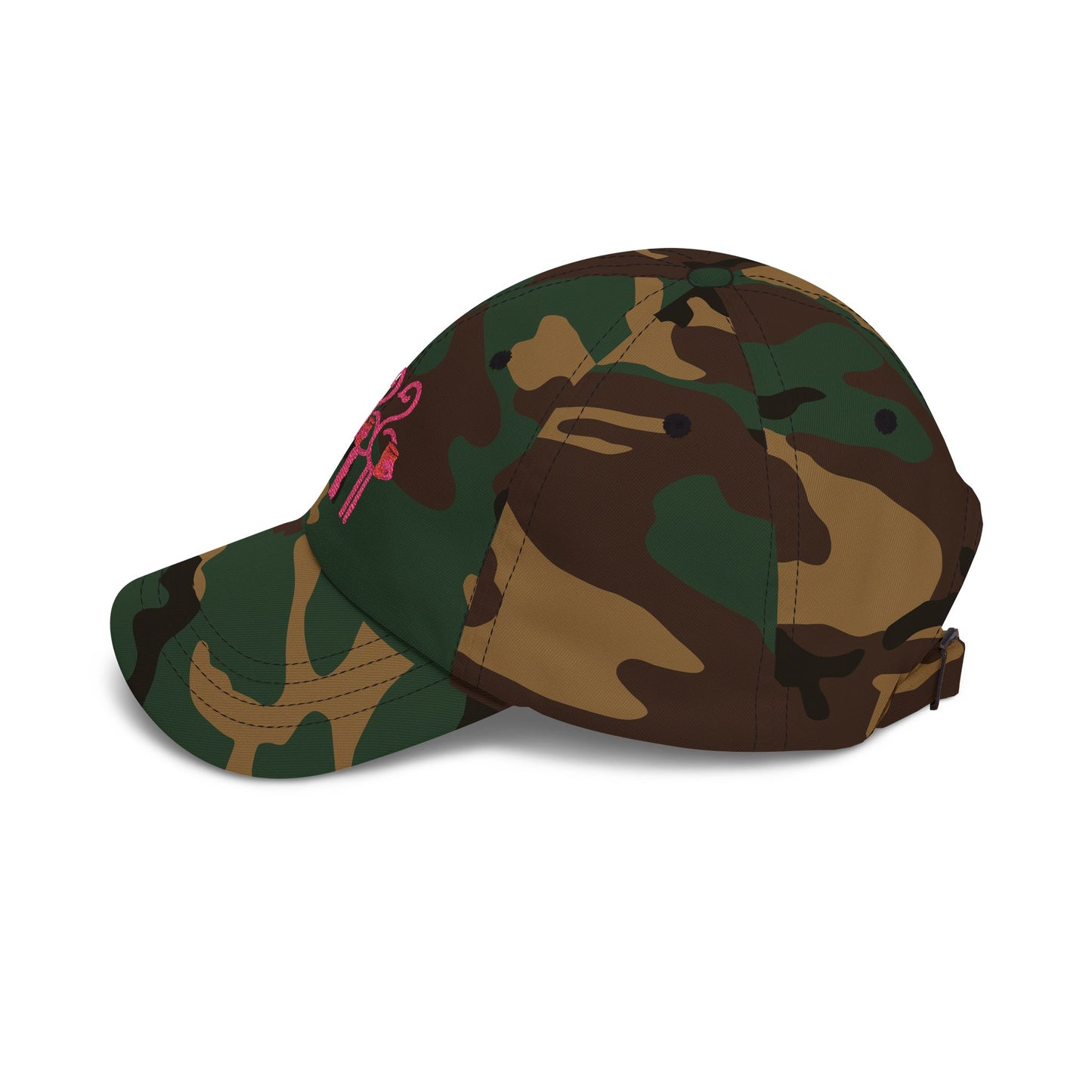 Three Pink Flamingos Dad Cap | Embroidered Baseball Hat | Red Cup Throuple Life