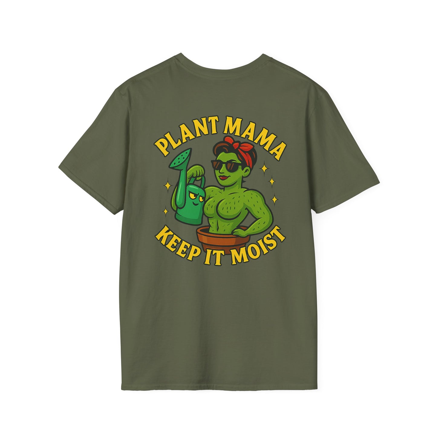 Plant Mama Keep It Moist T-Shirt | Plant Lover Graphic Tee | Women's T-Shirt Plant Lover Funny 2 Sided