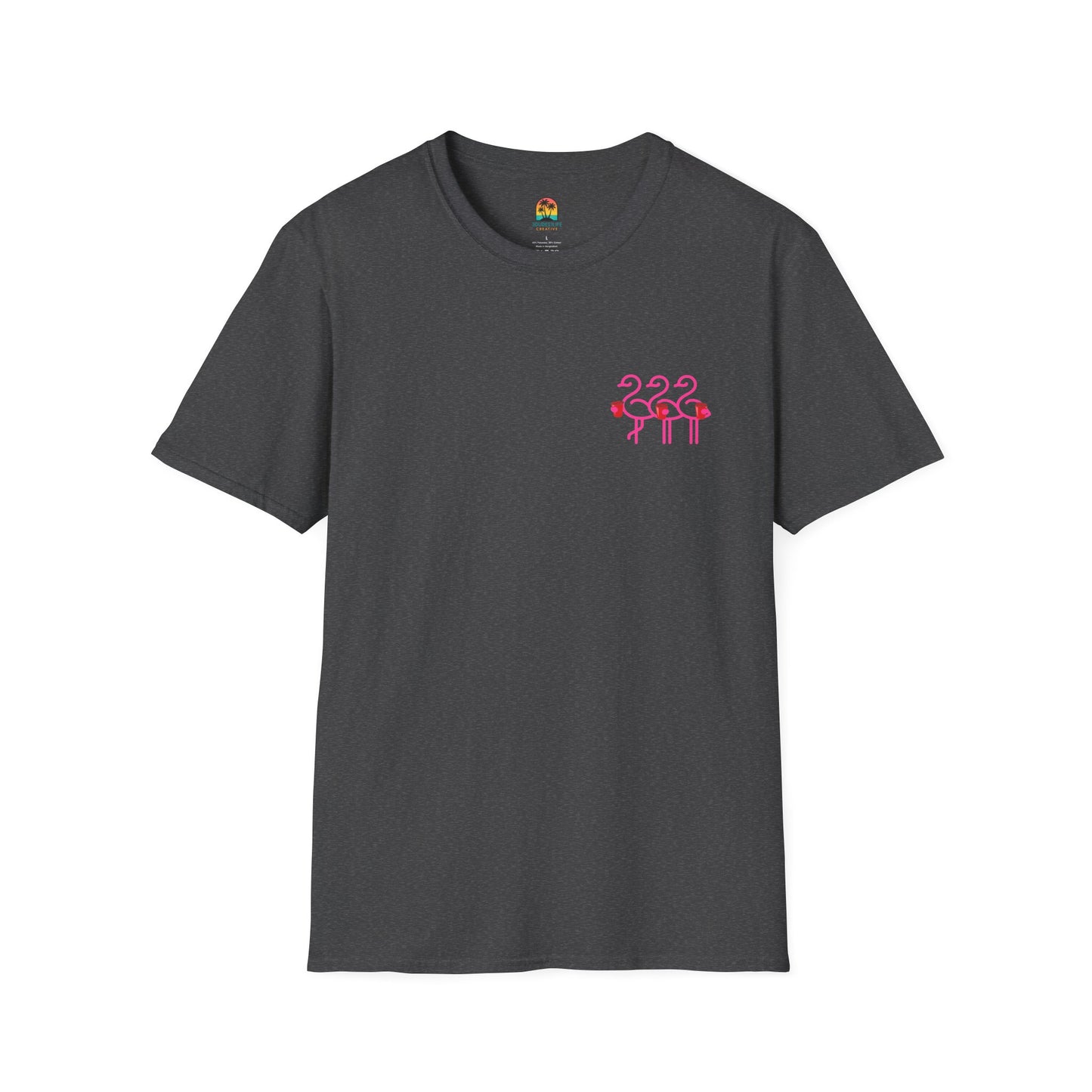 Three Pink Flamingos T-Shirt | Summer Print Shirt | Red Cup Throuple Life