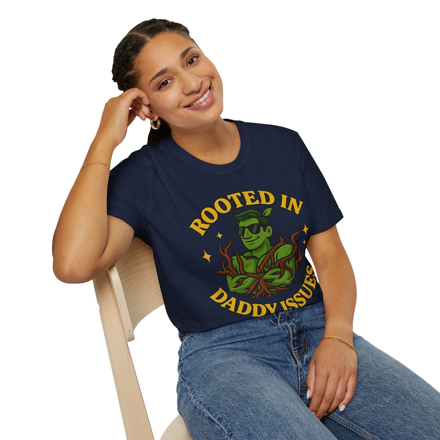 Softstyle Graphic T-Shirt | Rooted In Daddy Issues T-Shirt | Men's T-Shirt Plant Lover