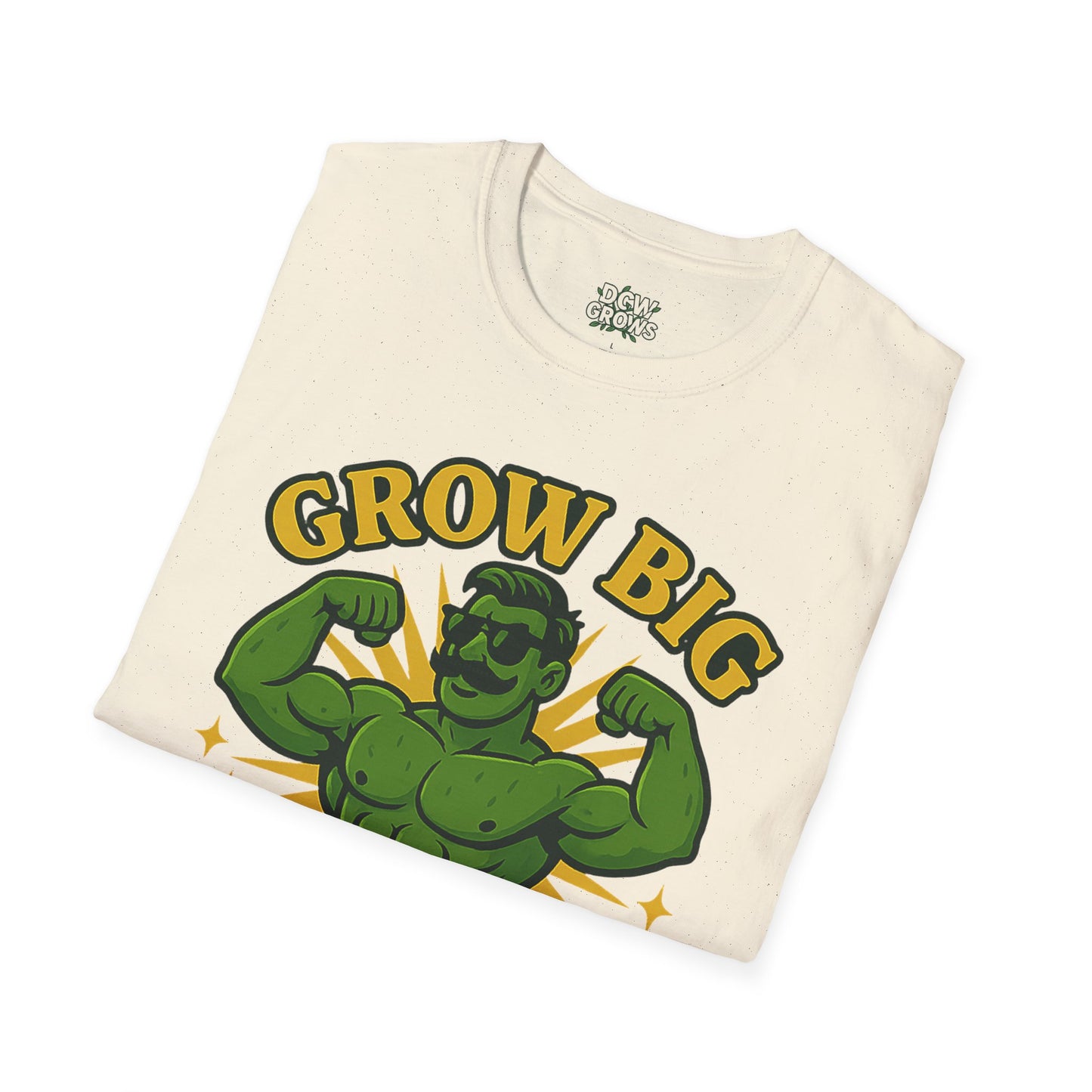 Grow Big or Go Home Plant Monster T-Shirt | Muscle Succulent Graphic Tee | Men's T-Shirt Plant Lover