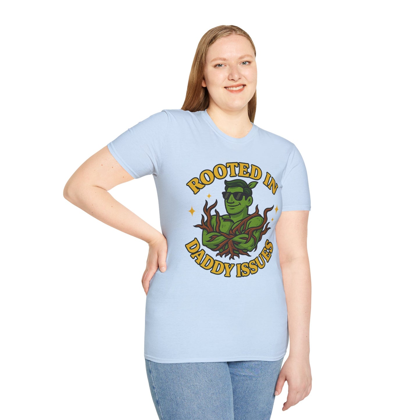 Softstyle Graphic T-Shirt | Rooted In Daddy Issues T-Shirt | Men's T-Shirt Plant Lover