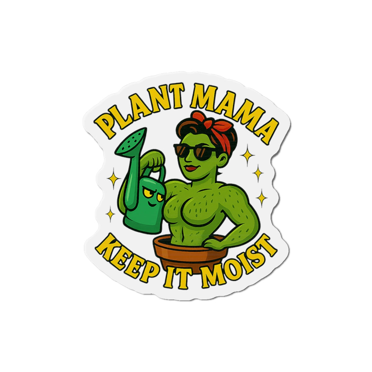Plant Mama Keep It Moist Die-Cut Magnet | Plant Lover Magnet | Funny Magnet for Plant Lovers